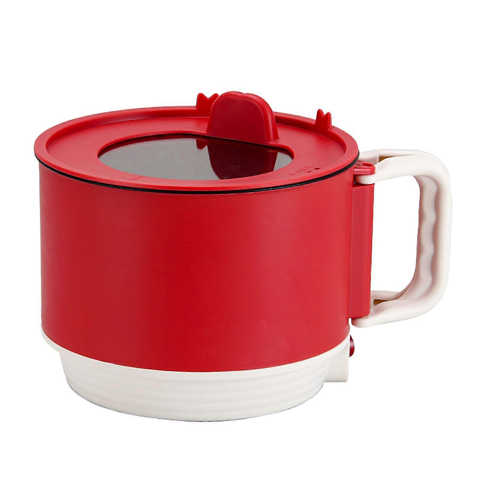Compact Red Electric Cooker with Foldable Handle - Fast Heating, 110V for US Kitchens