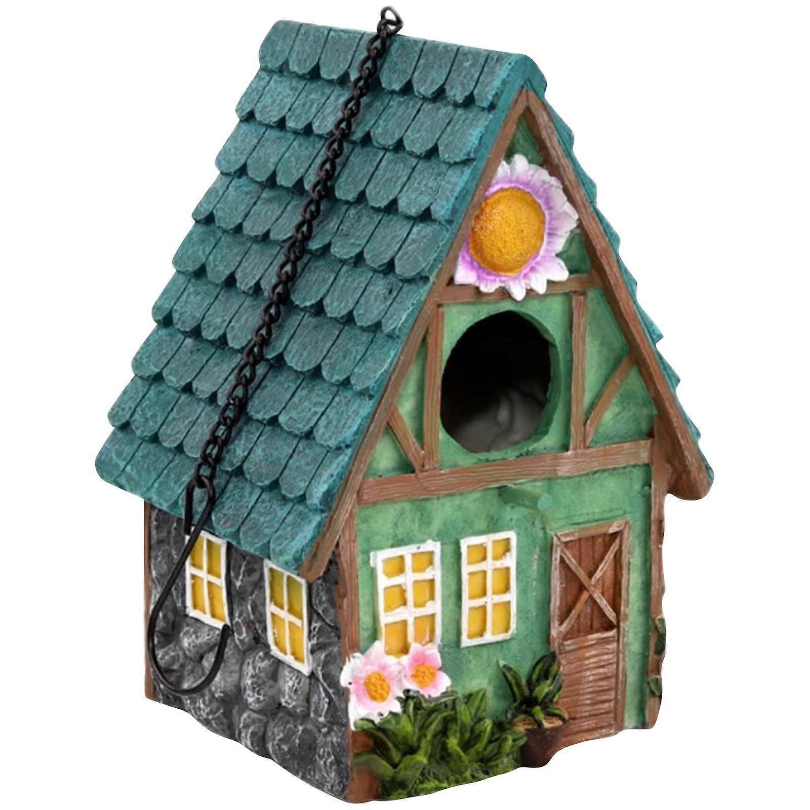 Bird Feeder, Bird House Made of Resin, for Hanging Outdoors, for Garden