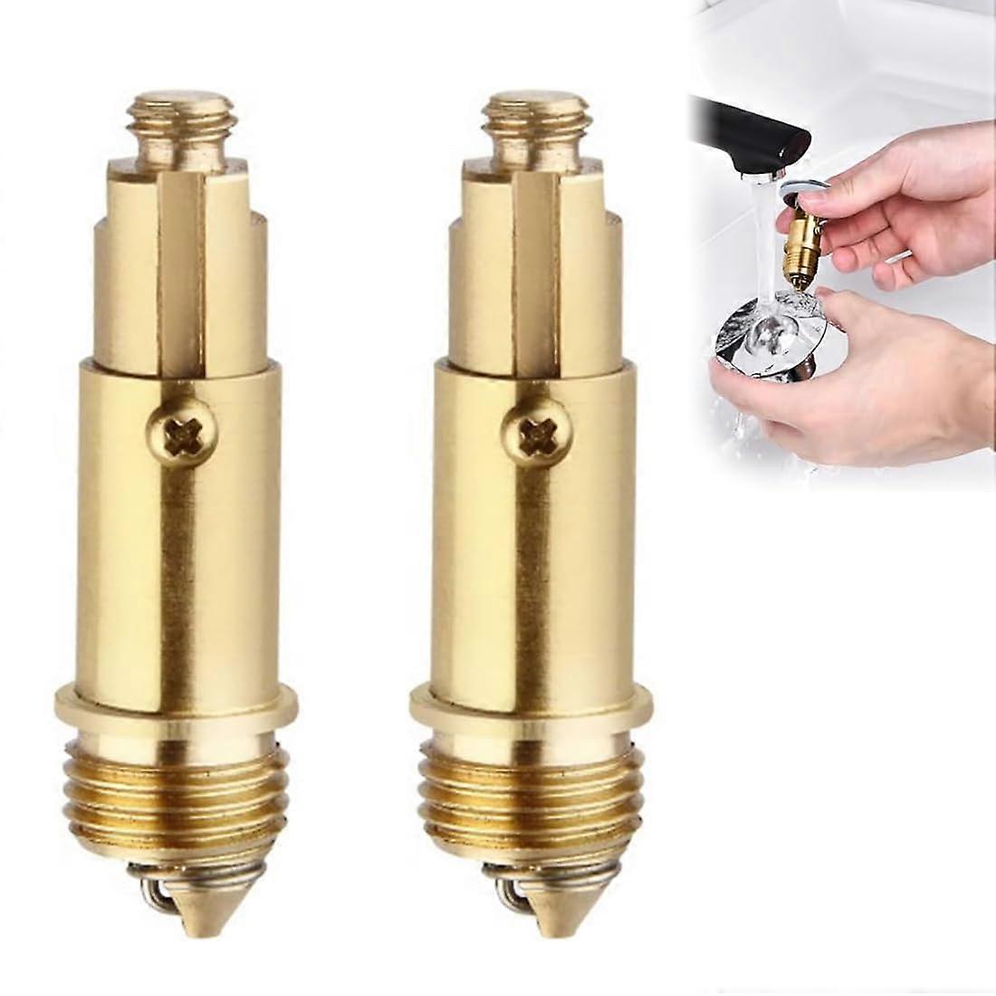 Pack of 2 Brass PopUp Drain Valve Spring Bolts for Universal Sink Drain