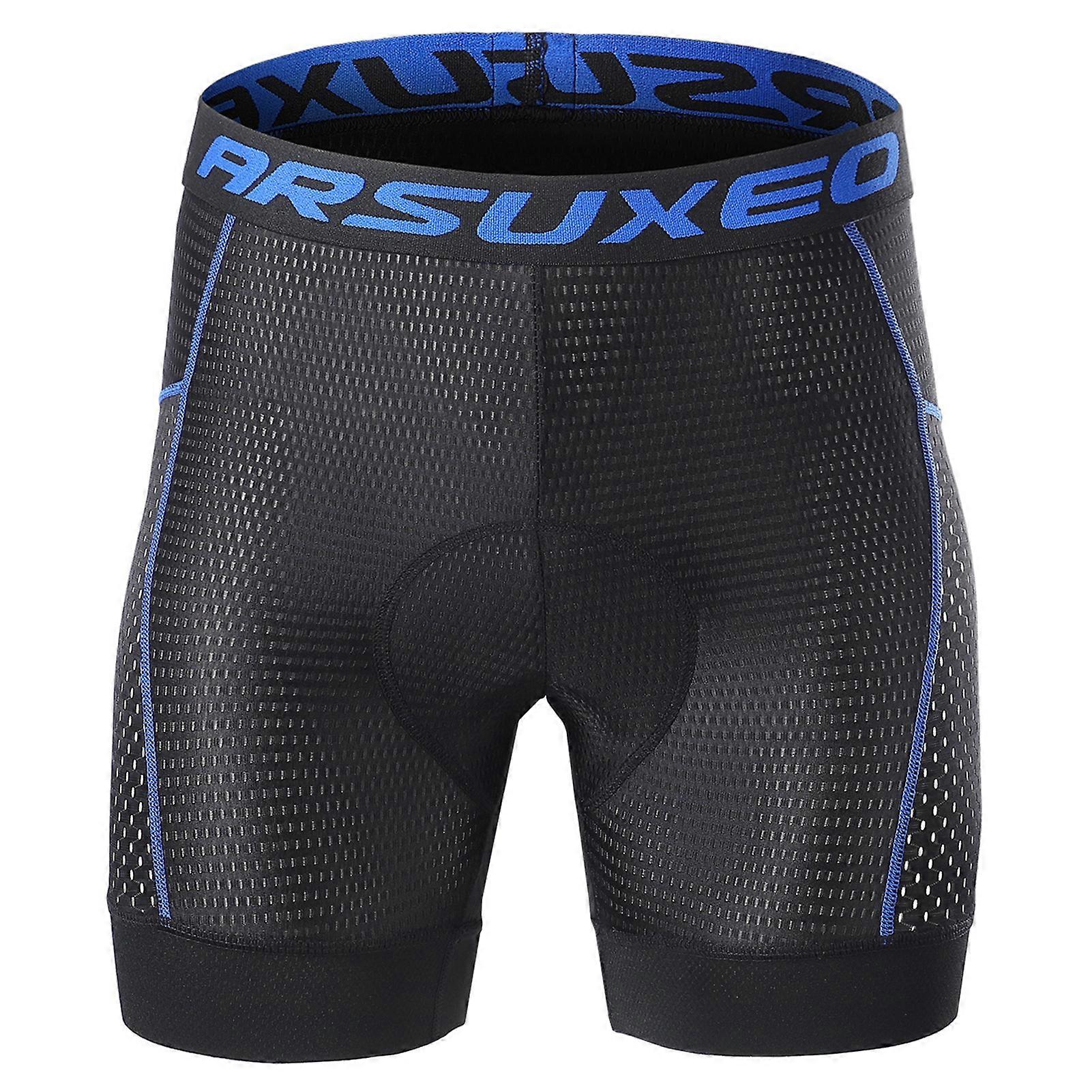 Arsuxeo Men Cycle Underwear Shorts 5D Gel Padded Quick Dry MTB Bike Bicycle Riding Shorts