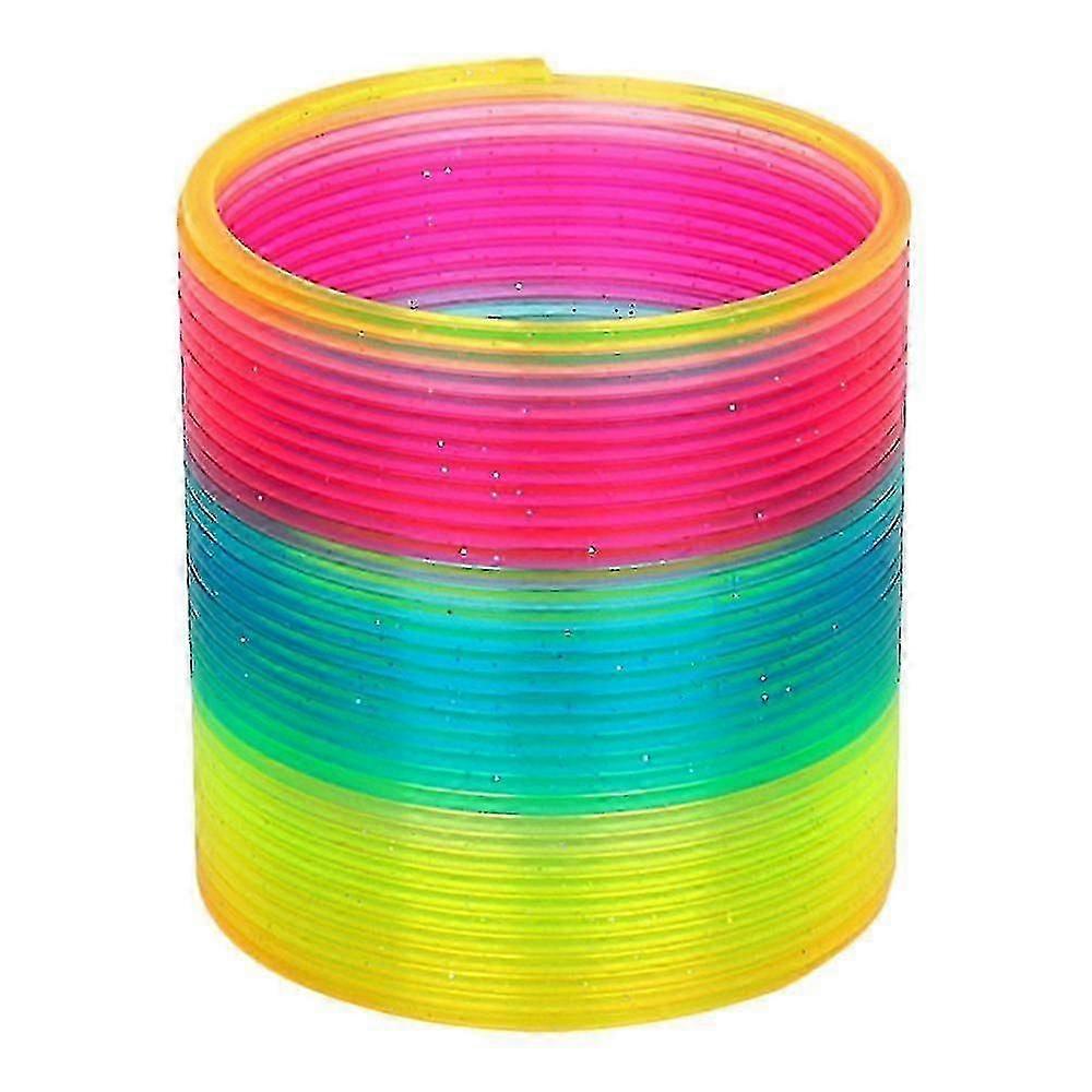 قوس قزح لفائف الربيع لعبة، الكلاسيكية الجدة والملونة النيون لعبة بلاستيكية حزب اللوازم للبنين والبنات