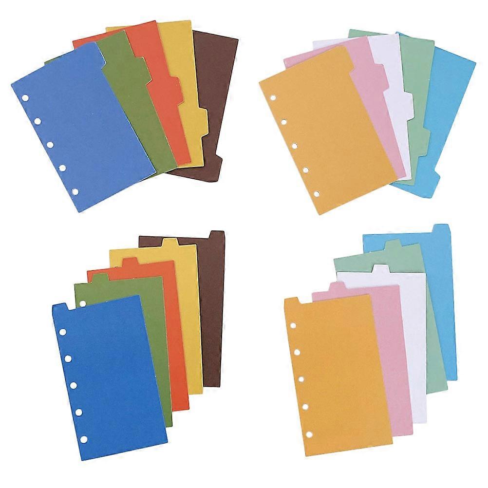 Paper Tab Binder Dividers Flagging Home Use Bright Colors 4Sets