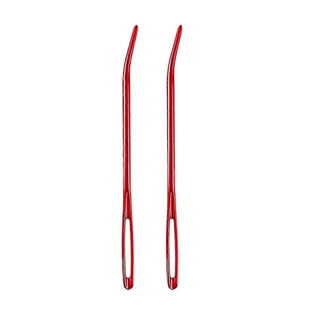 Nähnadel-Set Mit Großem Öhr, Sticknadel, Gebogene Nadel, Garn, Stopfnadel Für Wolle, Rot, Extra Groß, Getaway Solids