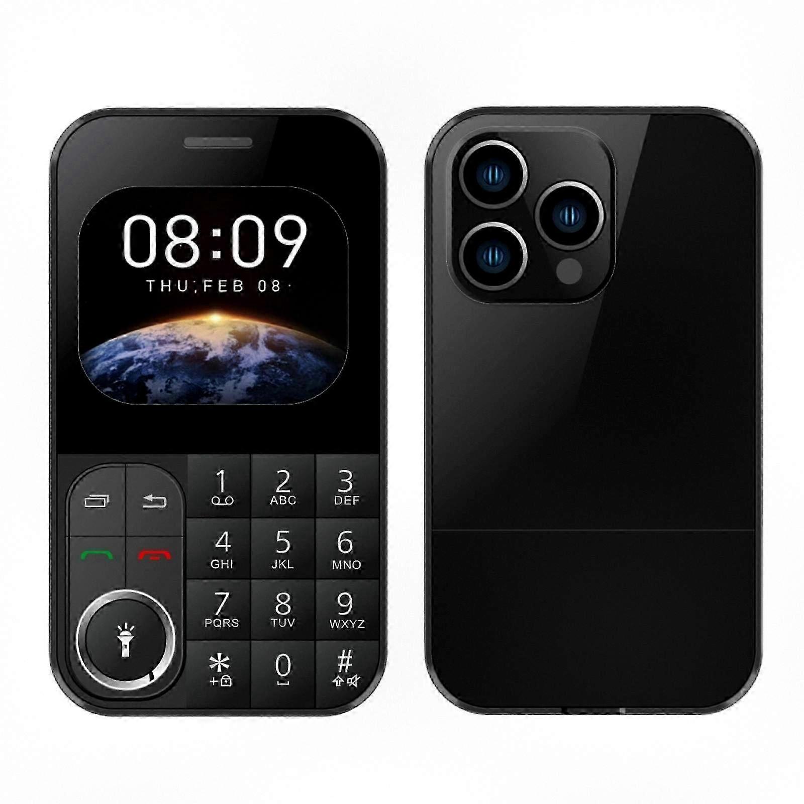 טלפון נייד כרטיס V9, טלפון נייד GSM קטן בגודל 2.01 אינץ' עם Bluetooth, רדיו FM, לפיד, תמיכה ב-SIM כפול, ערכת שבבים MTK6261D