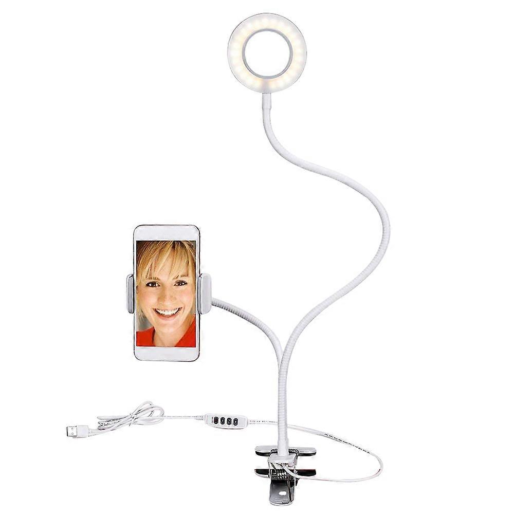 USB Zinc Alloy Selfie Lamp with Adjustable Dimming LED Fill Light for Live Streaming, Makeup, Video, and Night Photography