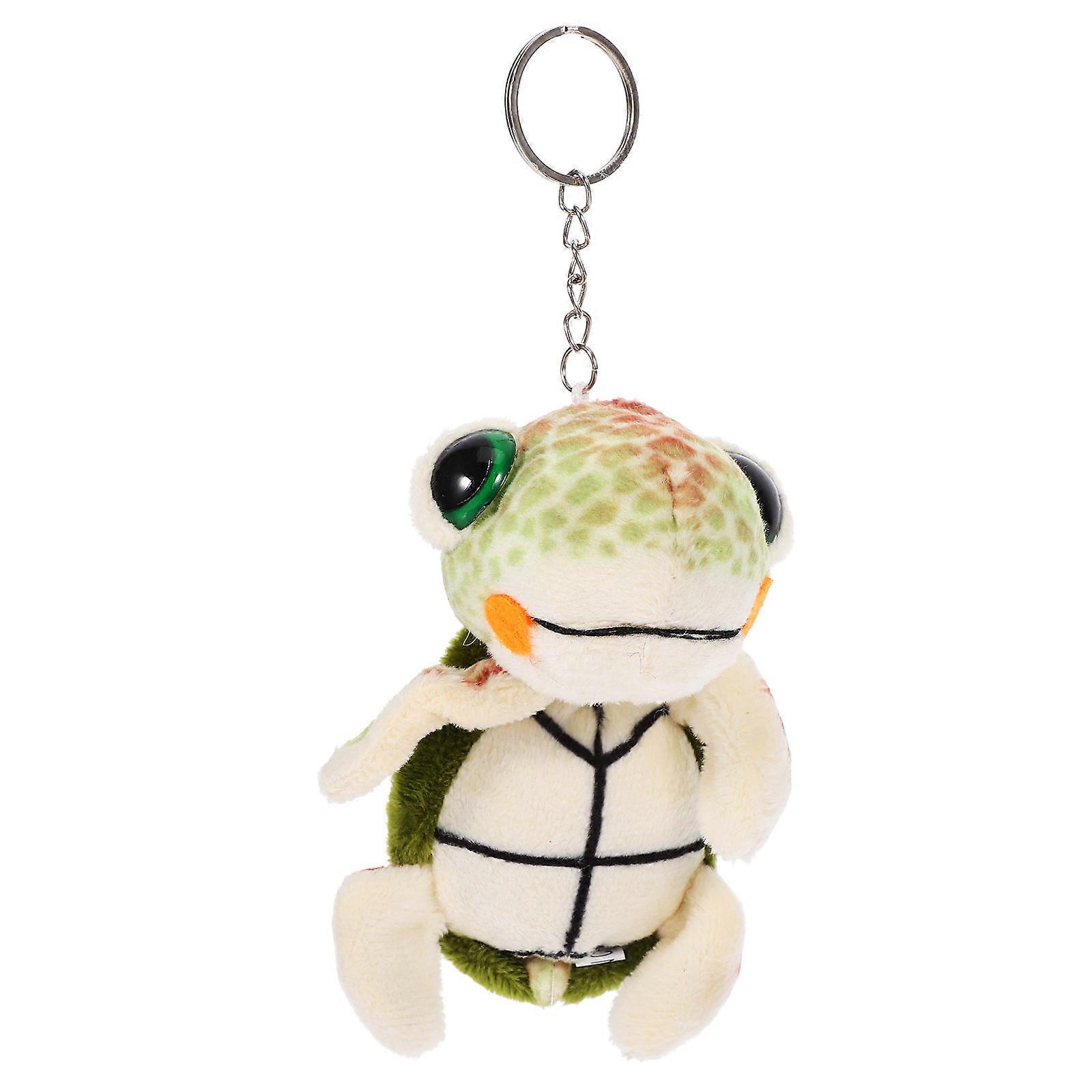 Stuffed Animal Pendant Adorable Small Turtle Plush Doll Key Pendant Party Gathering Accessory PP Cotton Metal 1Pcs