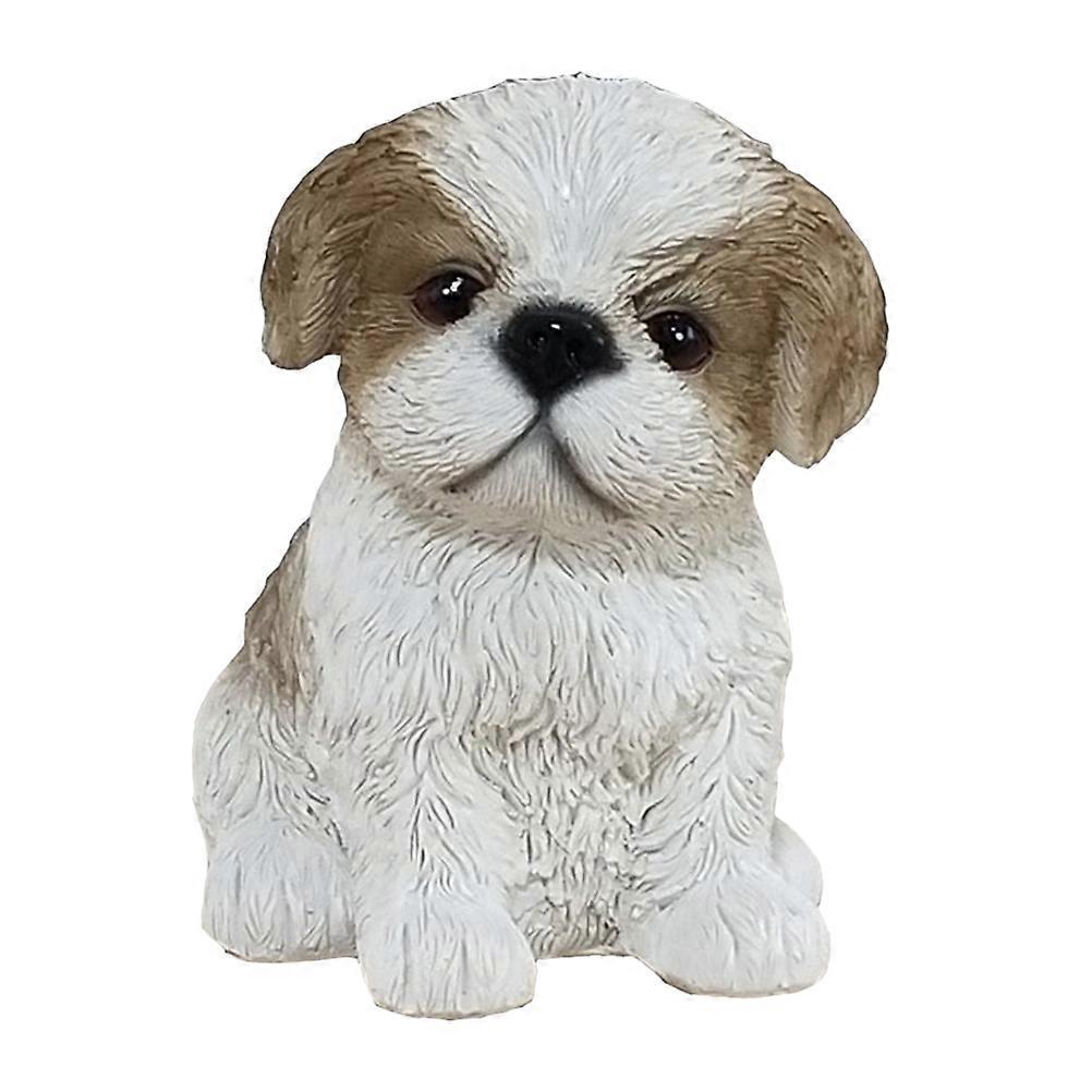 Lifelike Dog Shape Resin Figurine Adornment For Home Decoration 1Pack