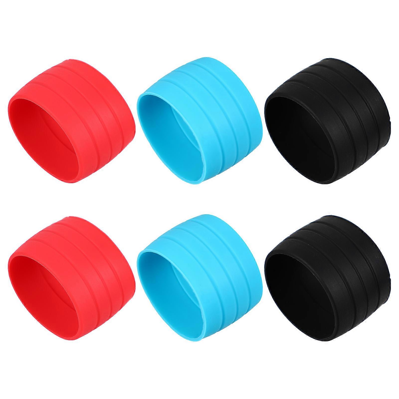 Bike Handlebar Grip Style Non-Slip Grip Silicone Sleeve For Cyclists Bicycle Enthusiasts 3 Pairs Red