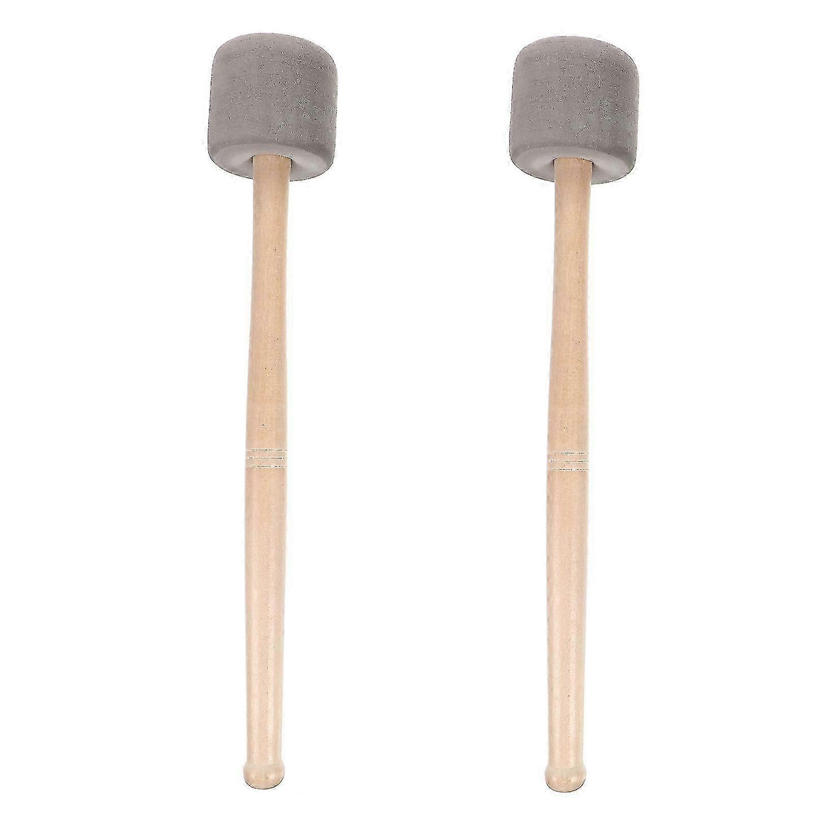 2pcs Drumstick Foamed Big Drum Hammer with Wood Handle for Percussion Bass-Yvan