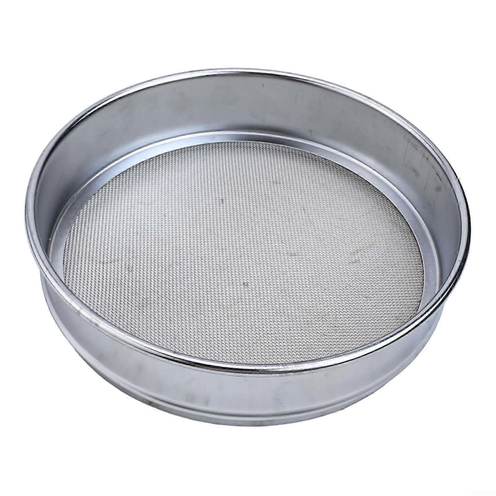 Chromeplated 20 cm test sieve with various mesh sizes for food and applications (18 Mesh).