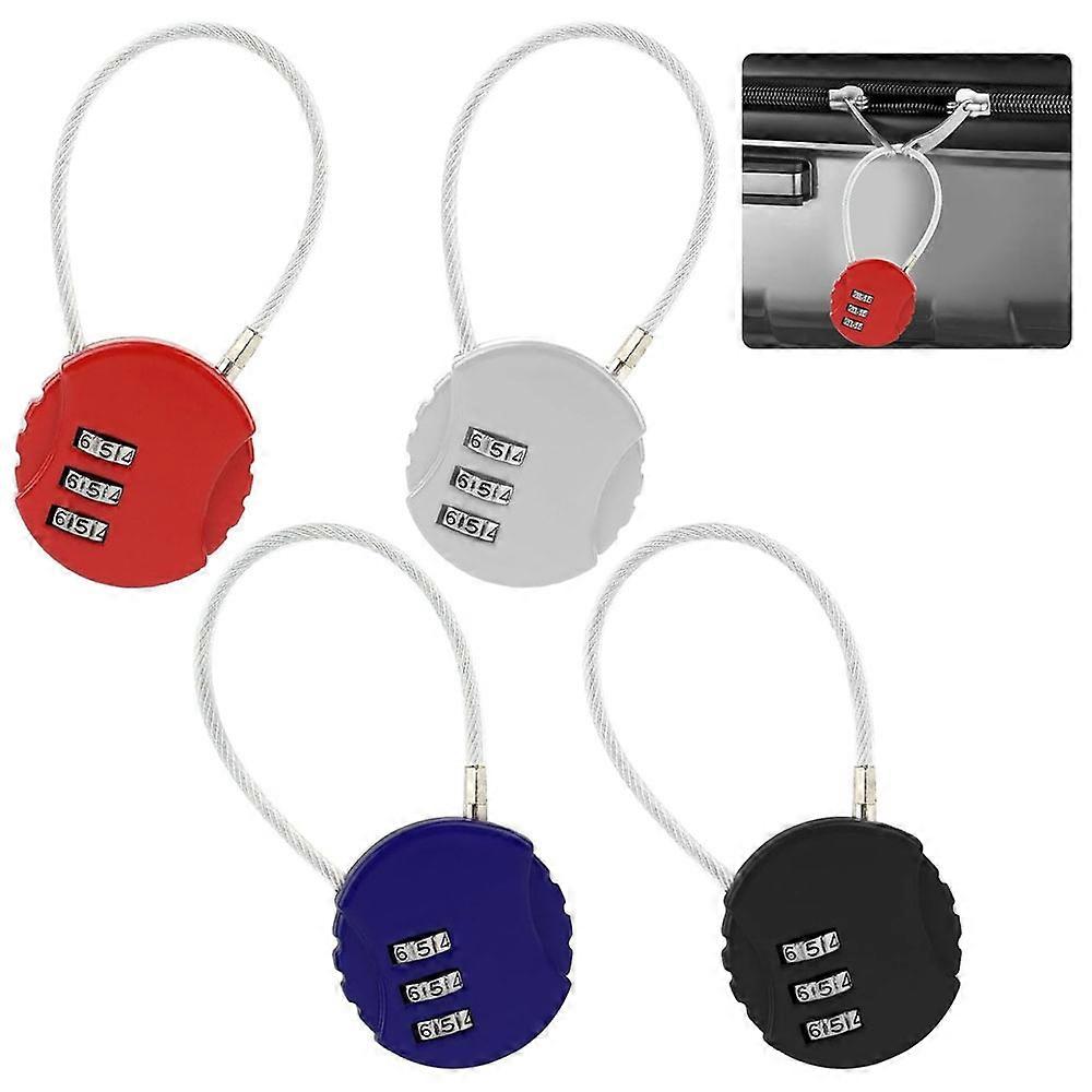 4pcs combination padlocks, small airplane luggage padlocks