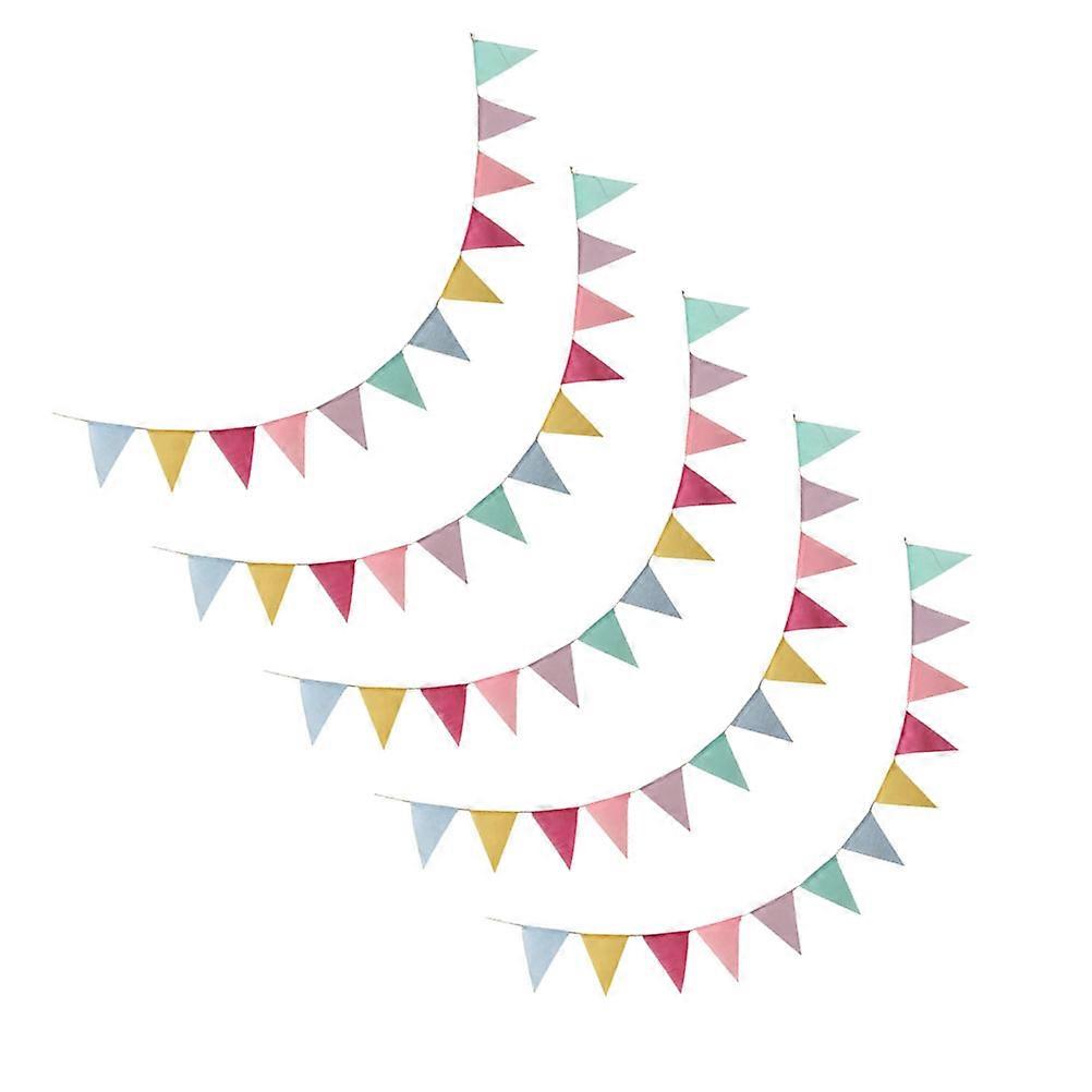 Colorful Pennant Linen Bunting Banner Set Party Supplies Flags for Home Decor Weddings Birthdays Festivals Photo Props Creating Fun Atmosphere