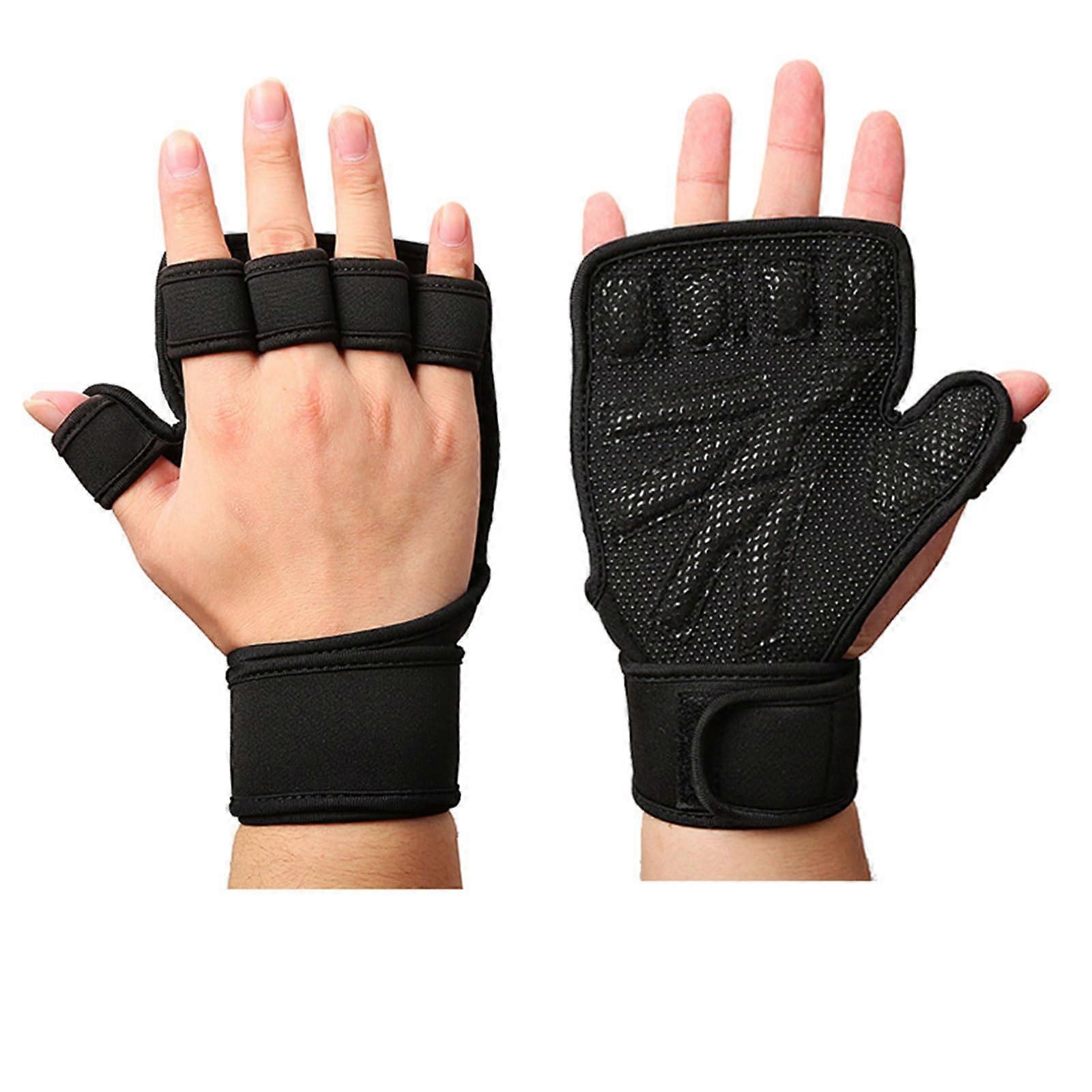 Weight Lifting Gloves With Wrist Work Out Gloves Open Gym Gloves For Training Pull Up Calisthenics