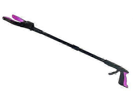 Extendable Grabber Reacher Tool with Headlight, 32 inch Foldable Lawn Trash Picker, 90 Rotating Anti-Slip Jaw, Heavy-Duty Stick