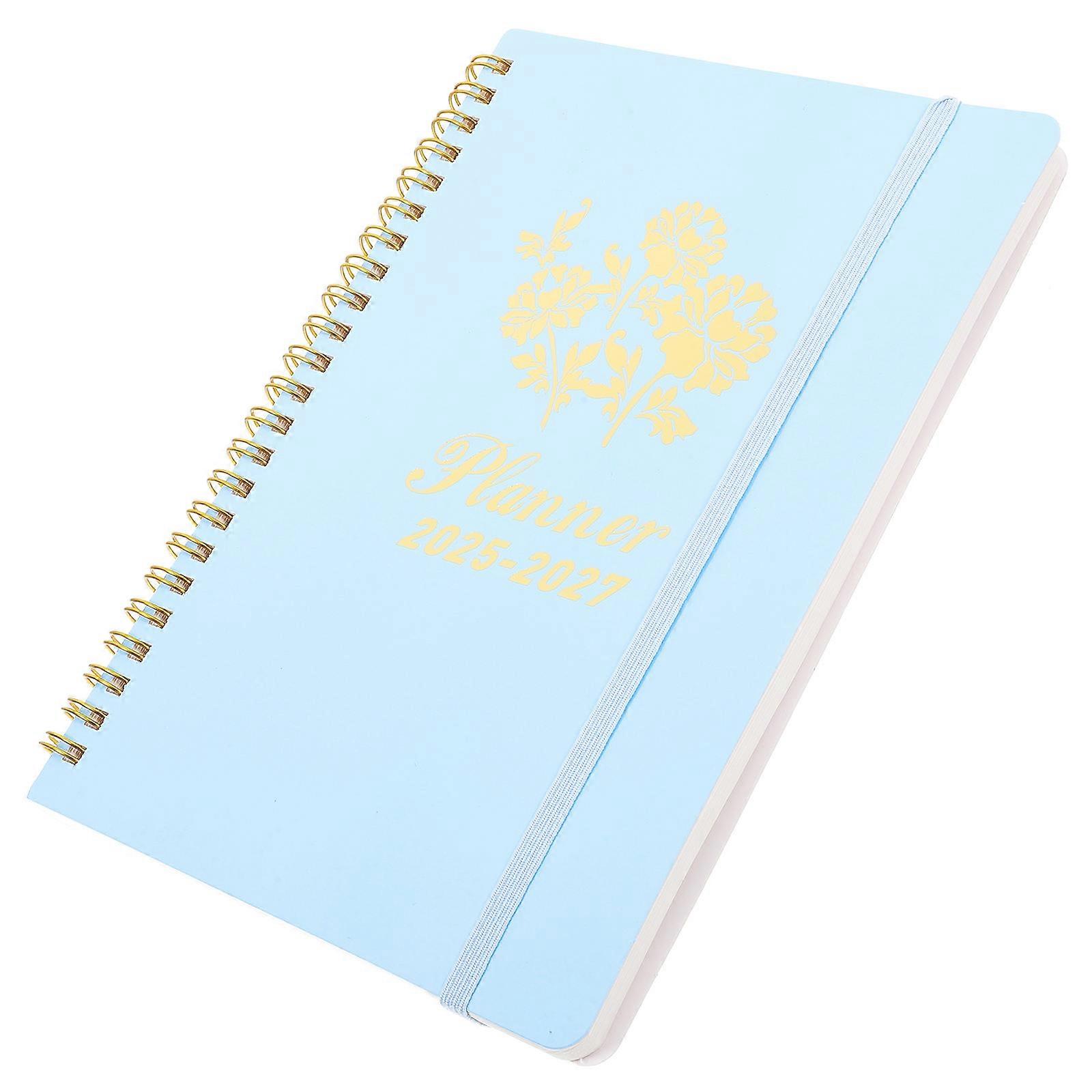 Planners Office Work Planner Notepad Spiral Binding Schedule Notepad Daily Planning Notebook A5 Calendar Book 2025 Date Book Travel Use Black 1Set