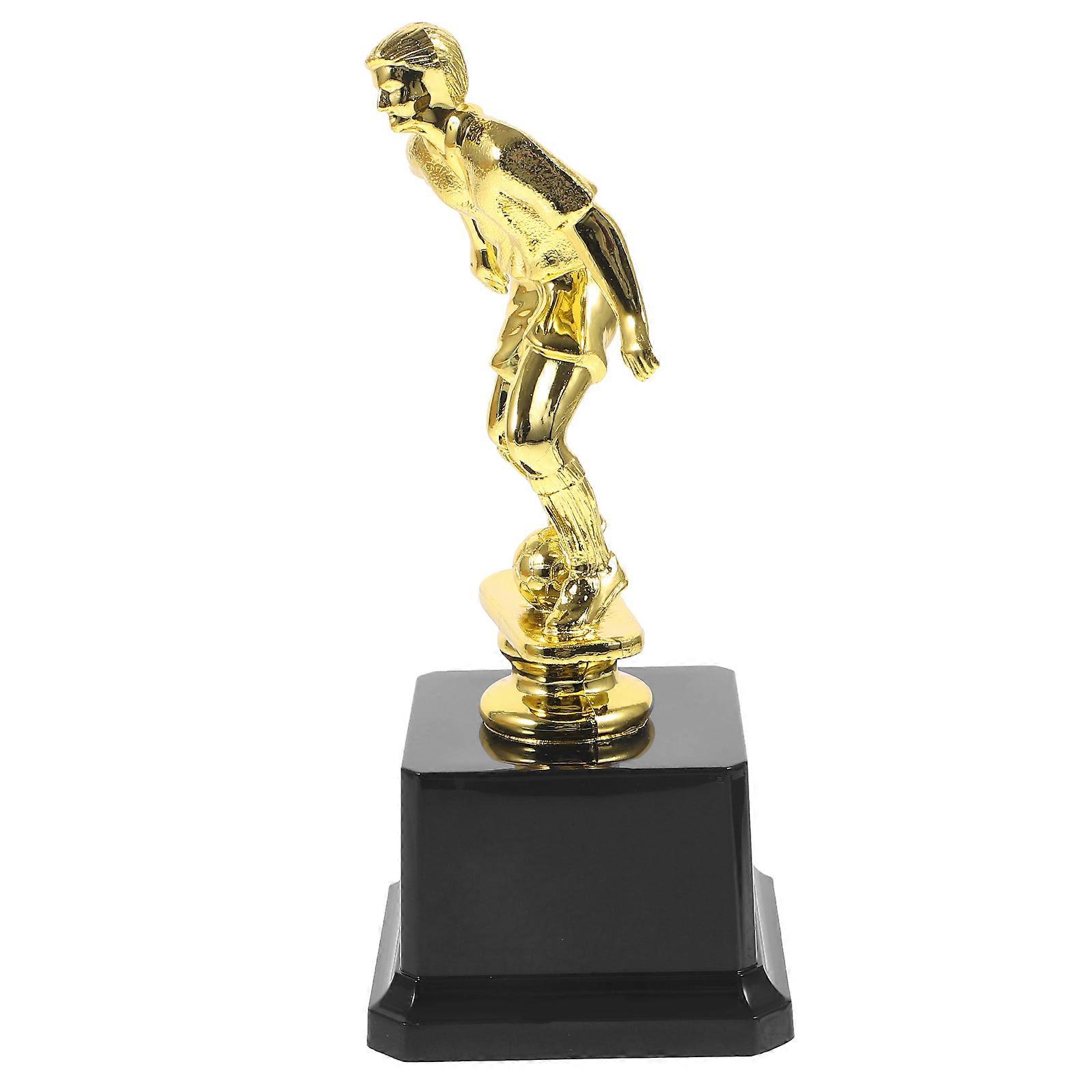 Award Trophy Soccer Trophy Ornament Commemorative Item Multi 17.50X7.50X7.50CM Soccer Ball Shape Decorative Design 1Pack