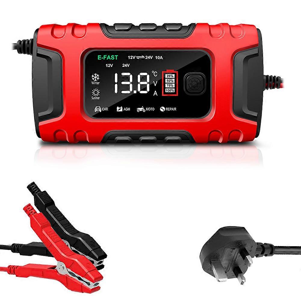 Bil og motorcykel batterioplader maskine med digitalt display, automatisk og intelligent multipel beskyttelse