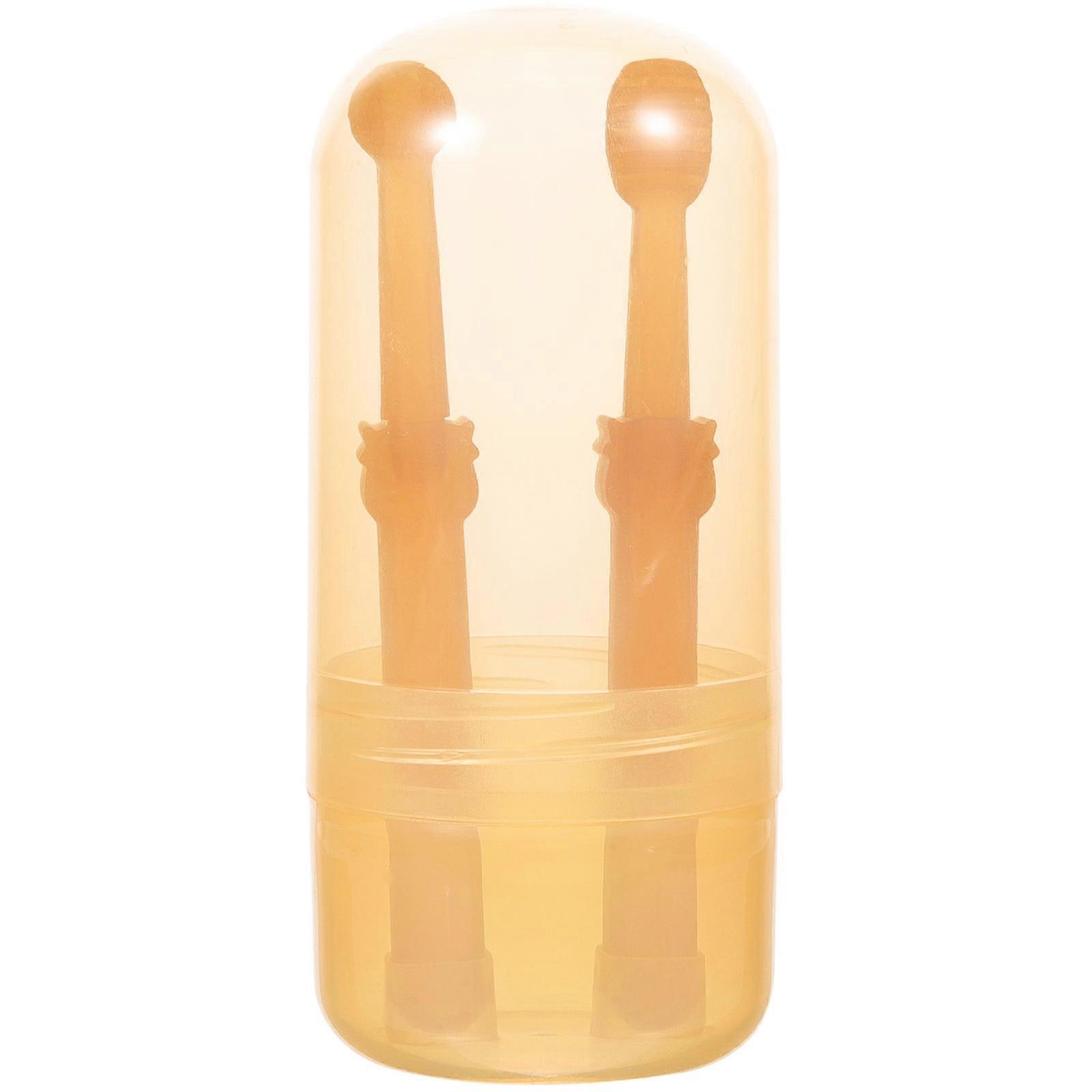 Pet Toothbrush Set for Dogs and Cats with Soft Bristles, Ergonomic Handle, and Storage Container for Portable Dental Care