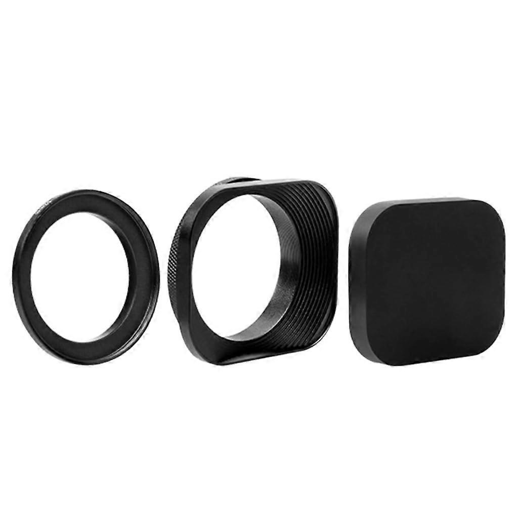 Professional Photography Lens Hood 39mm Aluminum Black Compatible with DSLR and Mirrorless Cameras
