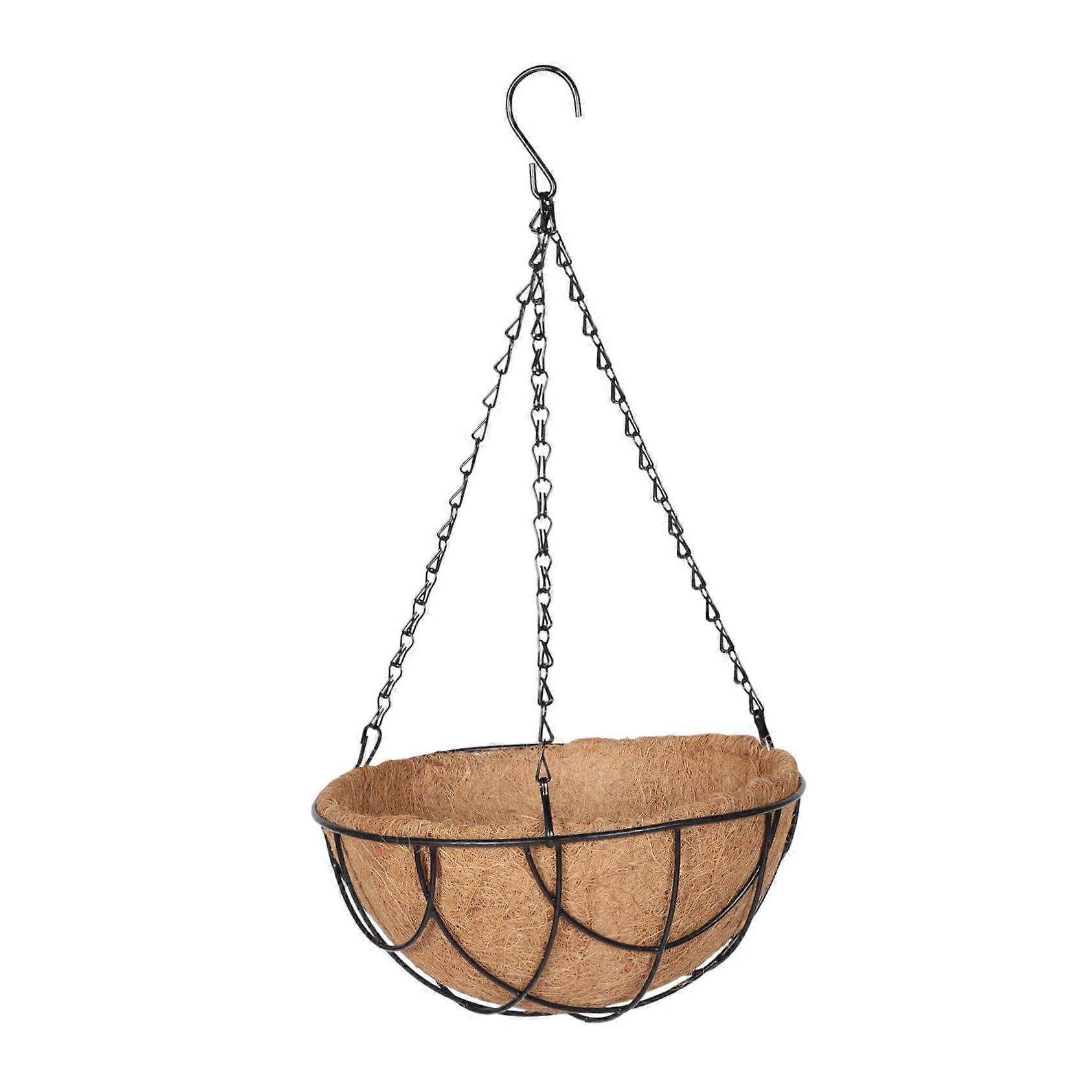 Iron Black Hanging Flower Pot Planter Basket