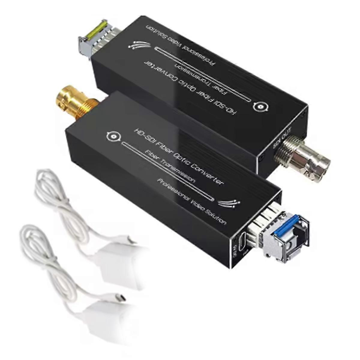Mini Compact SDI Fiber Extender 1080P&30HZ HD-SDI over Fiber Converter Broadcast Level Single-Mode S