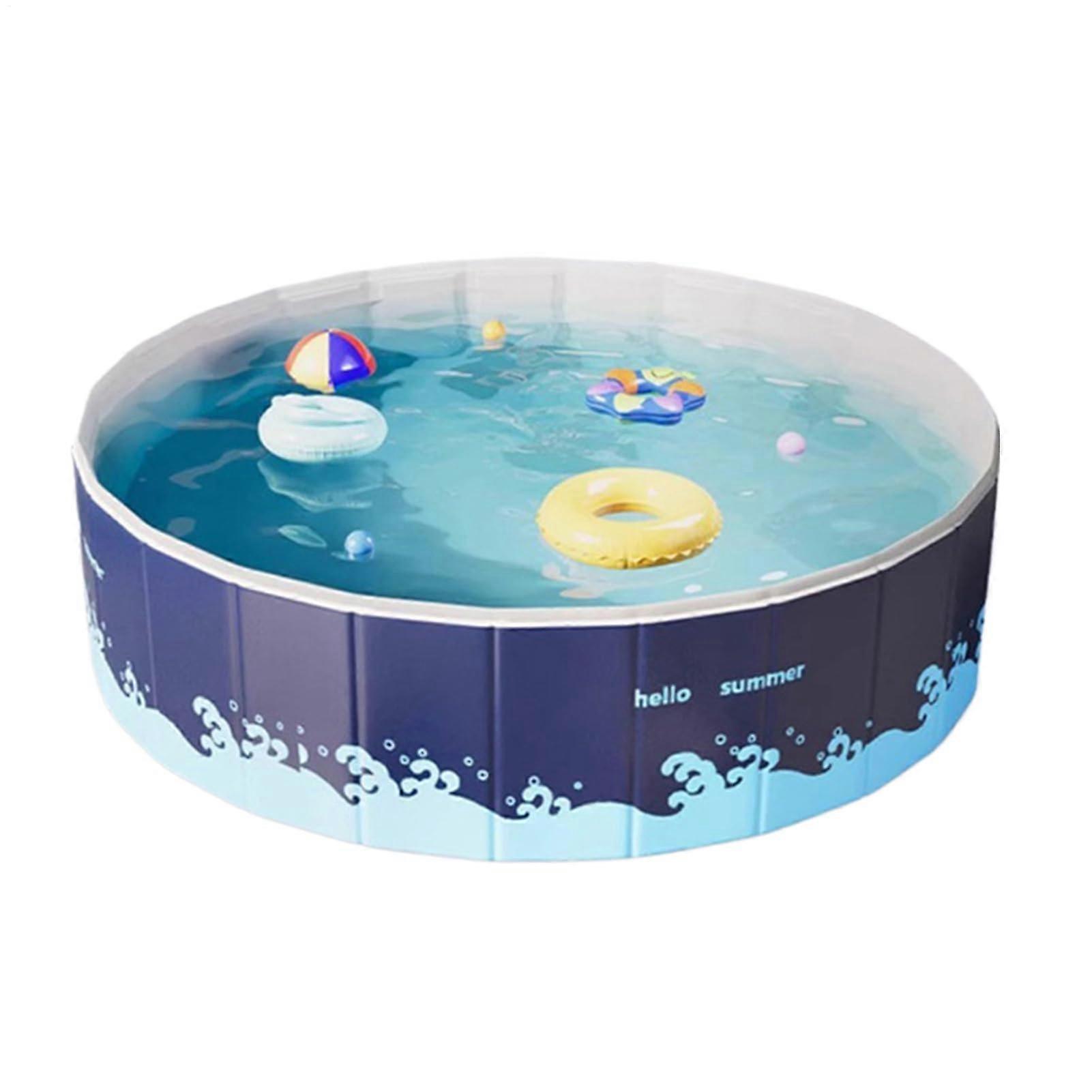 Children's Small Paddling Pool, Play Pool, Large Capacity, Foldable Swimming Pool for Garden, Patio, or Pond.