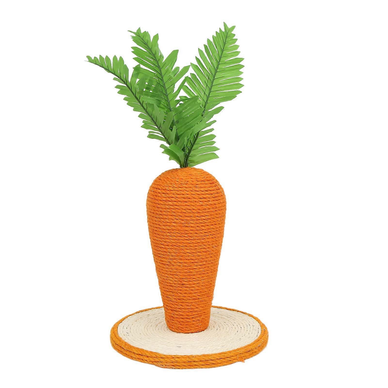 Cat Scratching Post Carrot Design - Tall Cat Tree with Soft Fabric and Natural Sisal for Indoor Cats