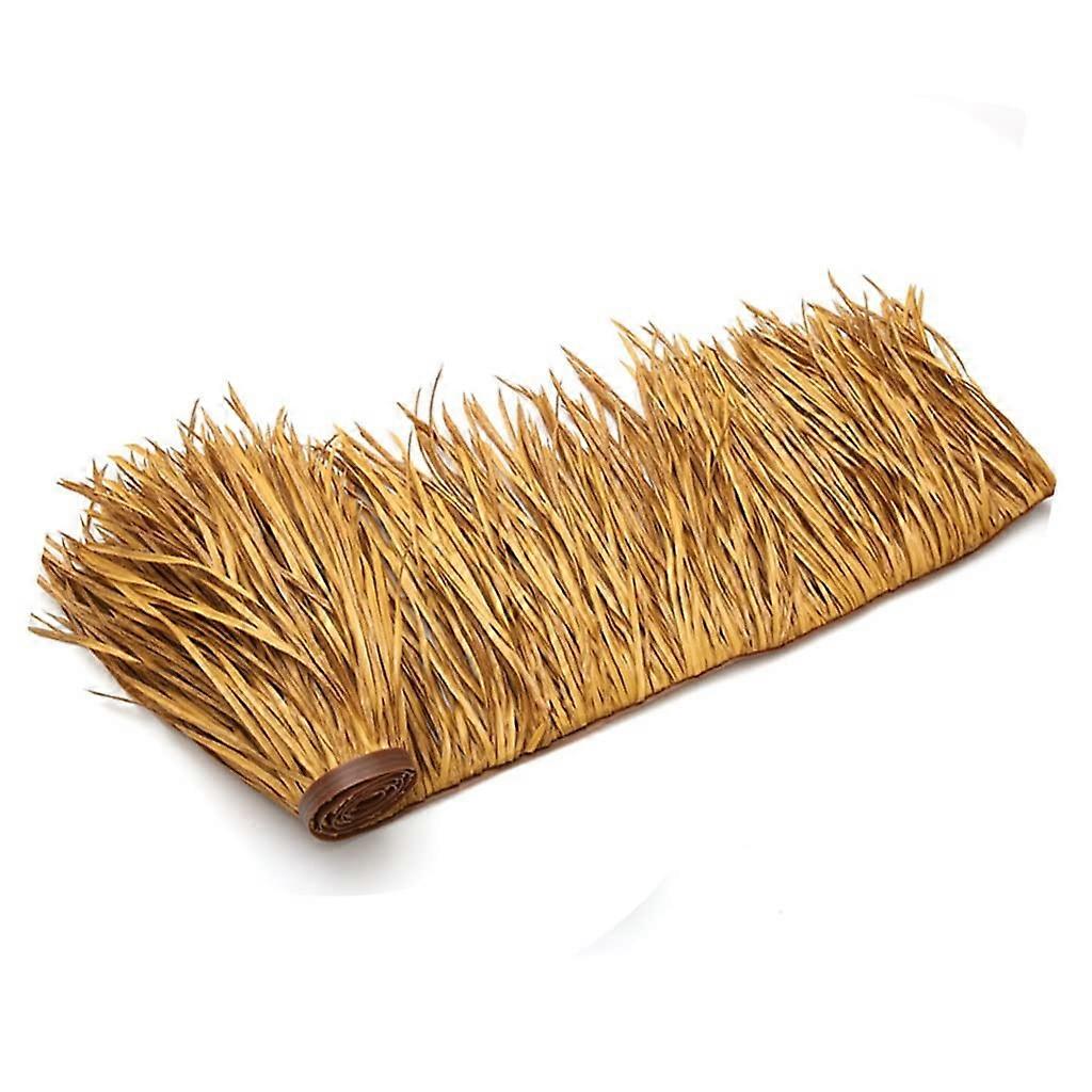 Plastic Straw PE PVC Simulation Straw Roofing 0.5x1m Yellow Artificial Roof Decoration Fireproof Thatch Roll