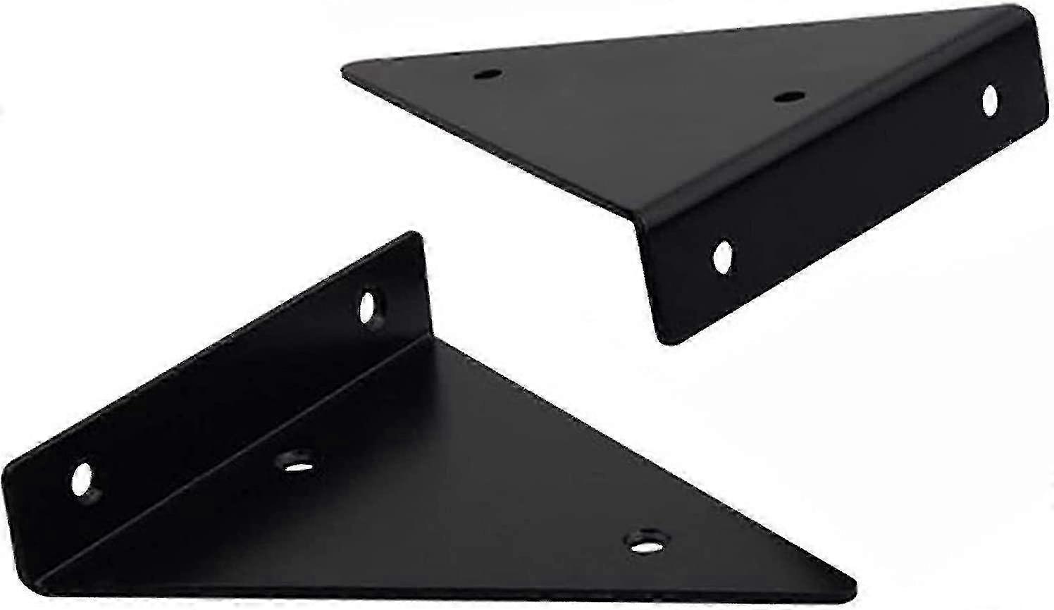 2 Pcs Concealed Wall Shelf Brackets, Metal Floating Triangle Shelf Brackets for Various Brands
