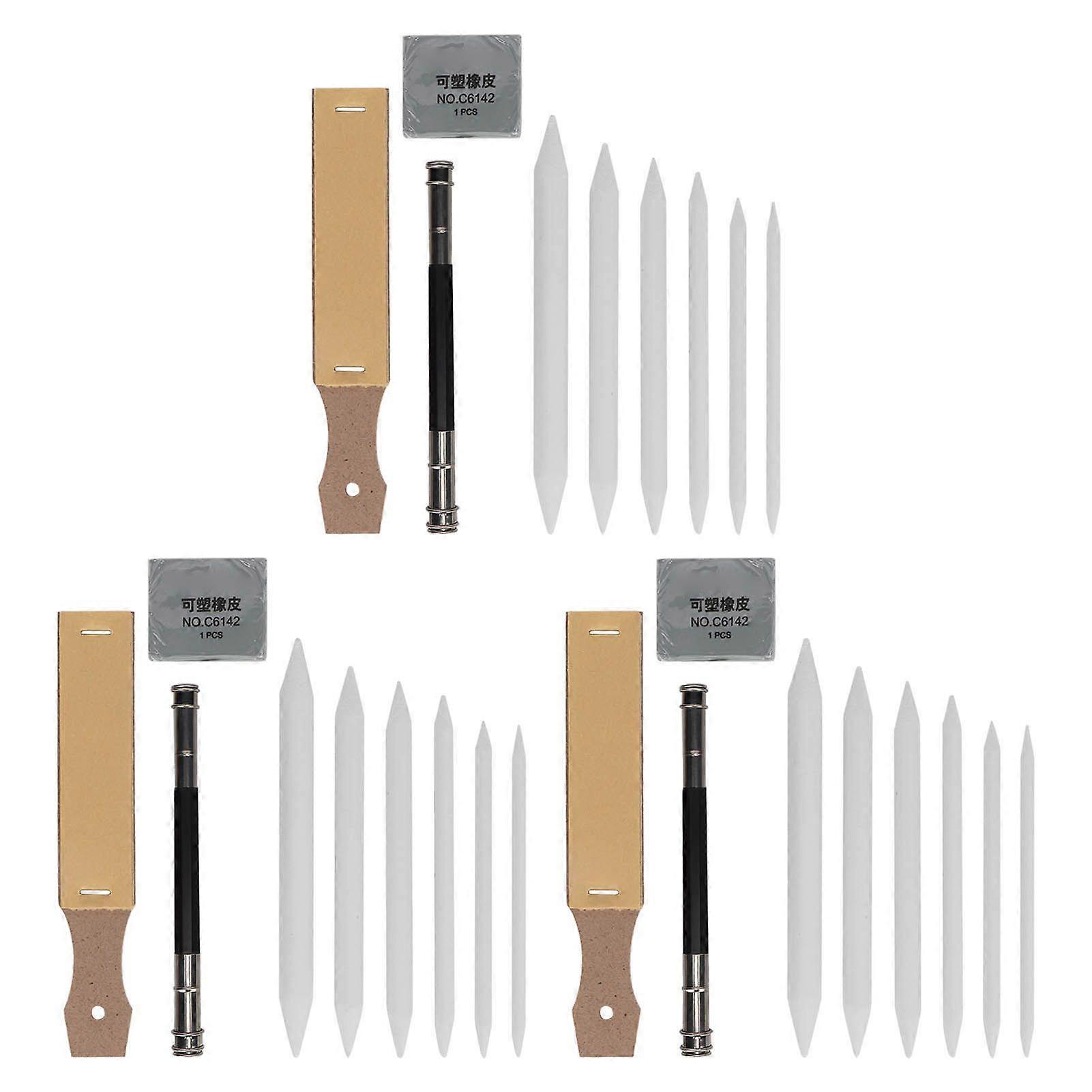 2025 Latest Model  Sketch Drawing Tools 18 Blending Stumps 3 Sandpapers Evenly