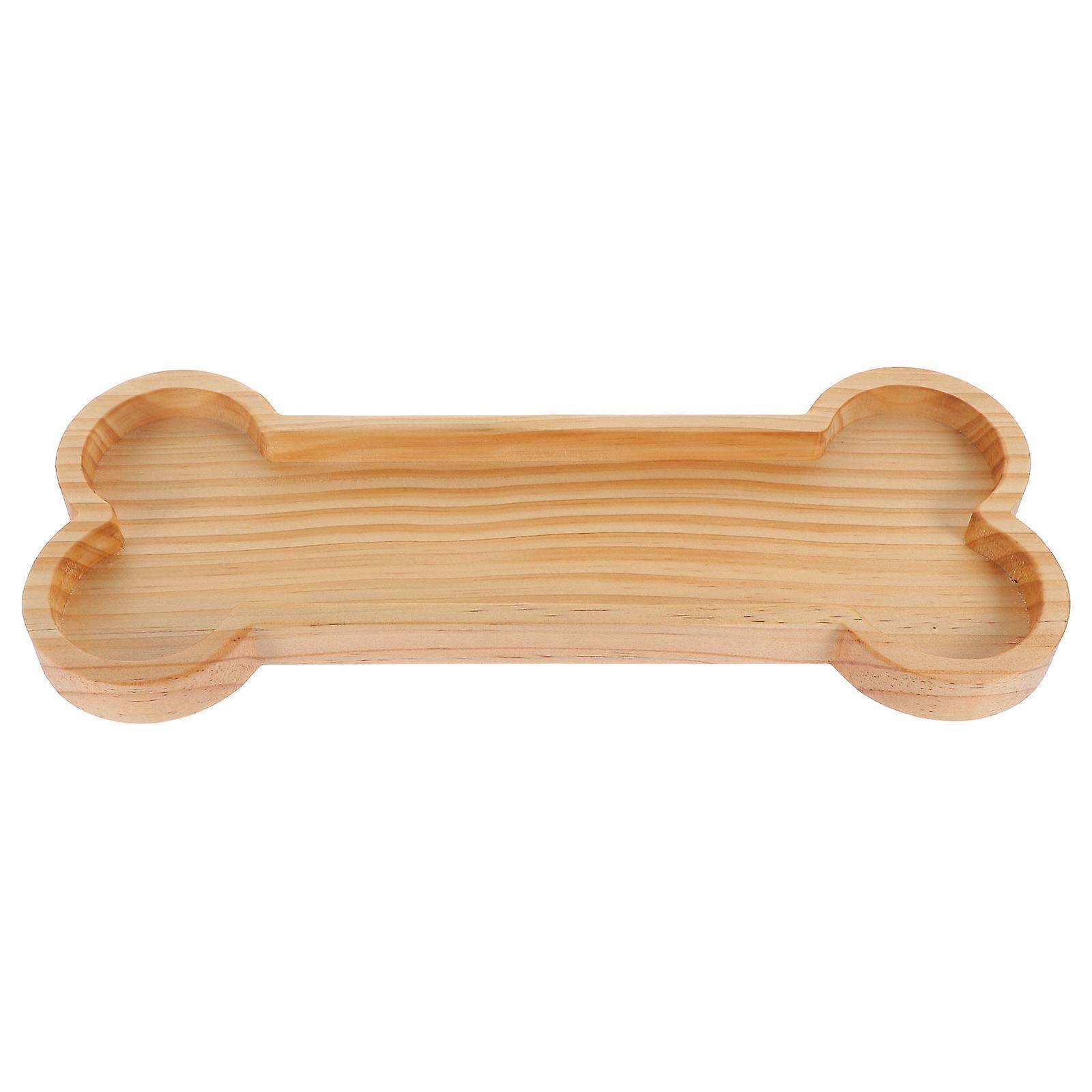Bone Shape Wooden Snack Plate Multi Use Serving Tray for Snacks, Fruits, Appetizers – Kitchen Tableware for Home, Parties, Outdoor Gatherings