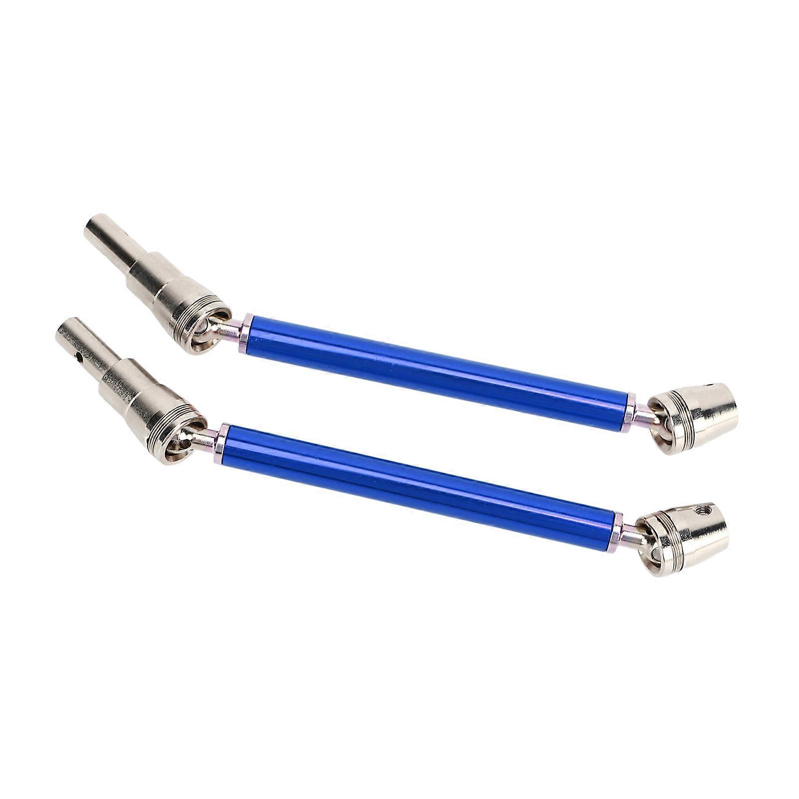 2Pcs Metal Steel Front Rear Axle Drive Shaft CVD for Arrma 1/10 Series Remote Control Car Models Blue
