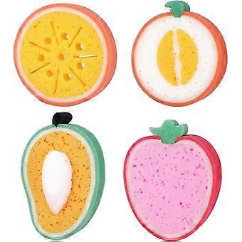 4-Piece Soft Baby Bath Sponge Set - Gentle and Natural for Sensitive Skin