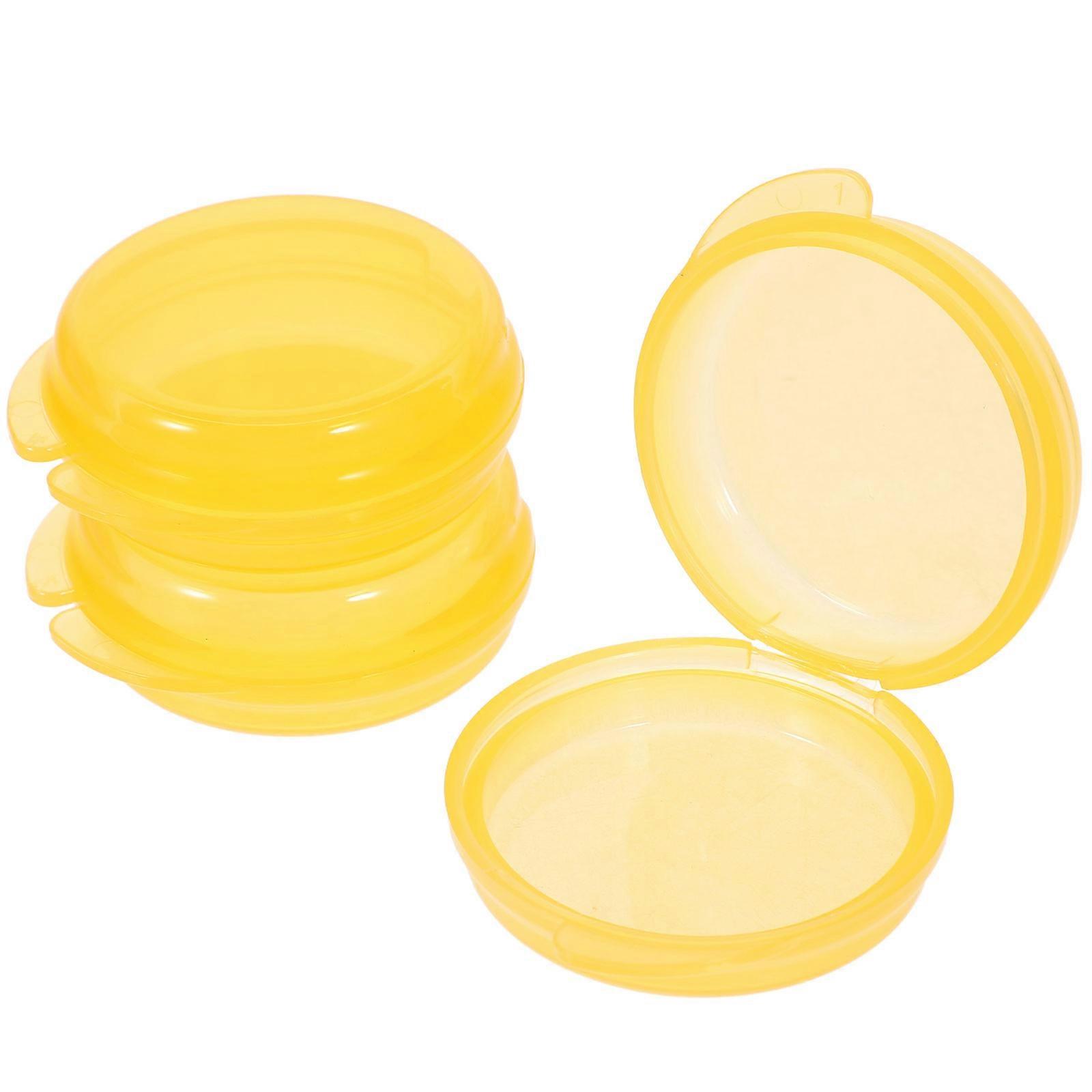 Portable Travel Pill Organizer with Durable PP Material Yellow Color for Storage 3 Times a Day