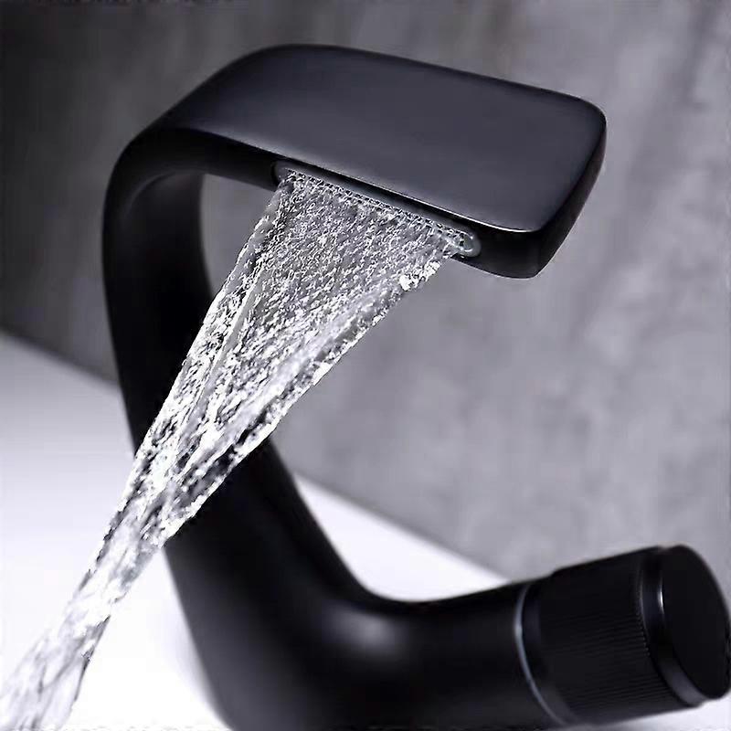 Black Single hole basin mixer, brass bathroom basin mixer, luxury design bath basin mixer