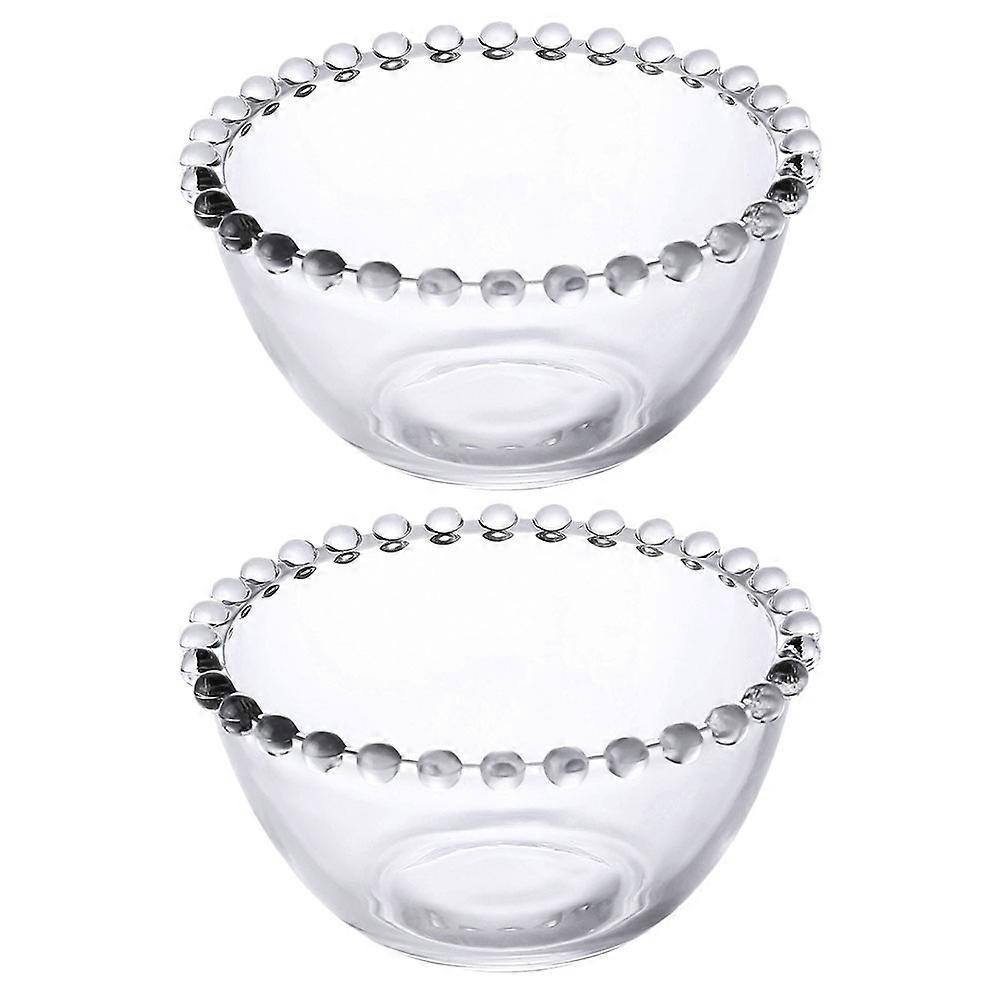 Transparent Glass Sauce Bowls Set of 2   Multi Use Decorative Serving Bowls for Oatmeal, Oil, and Seasoning   Compact & Practical Kitchenware