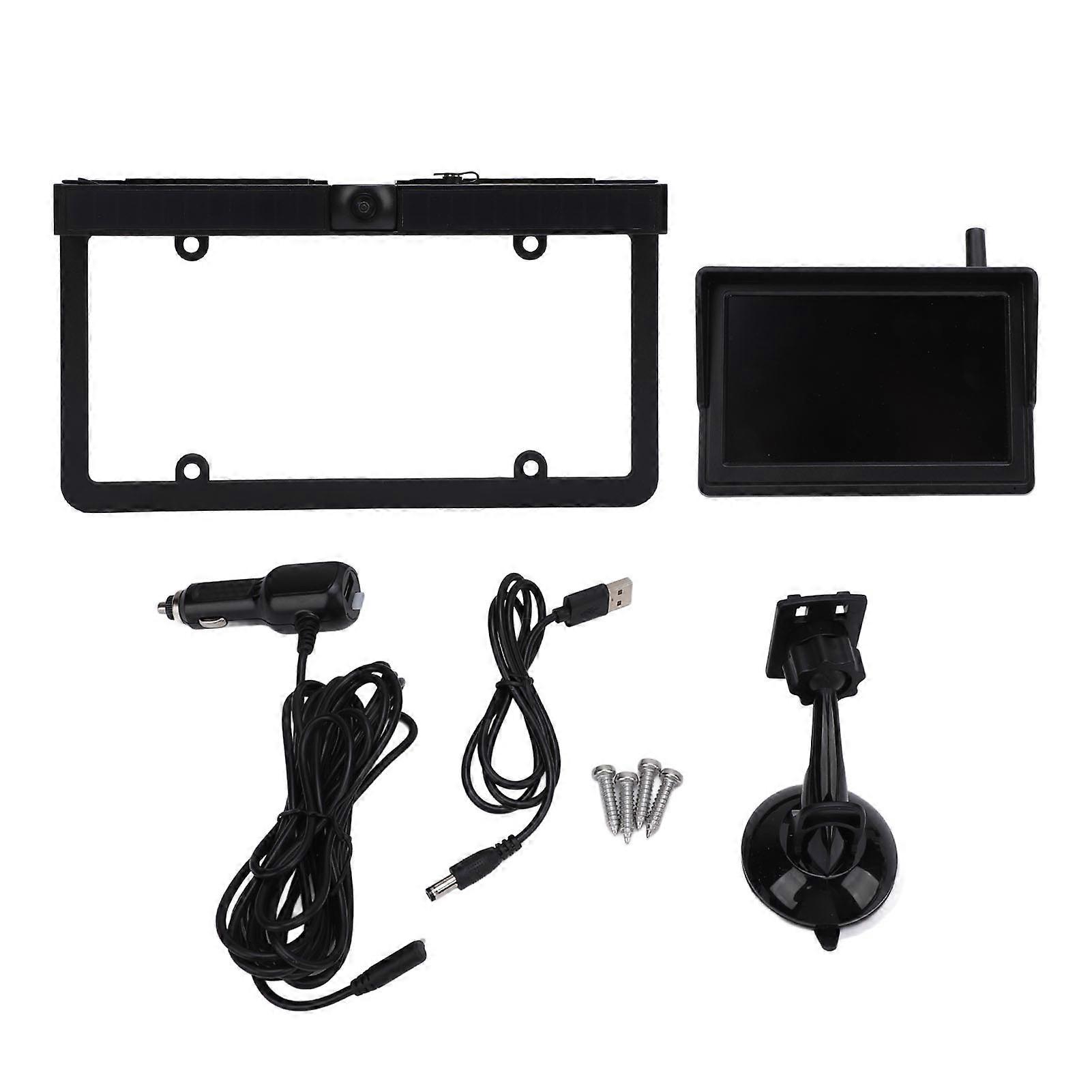 License plate frame camera for van with solar power