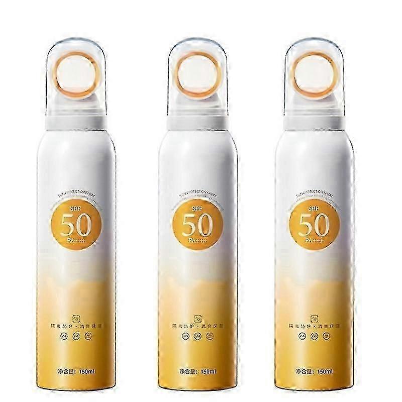 3倍SPF50+++日焼け止めスプレー。長時間持続＆防水。べたつかず、オイルフリー。顔と体に使える日焼け止めミスト。