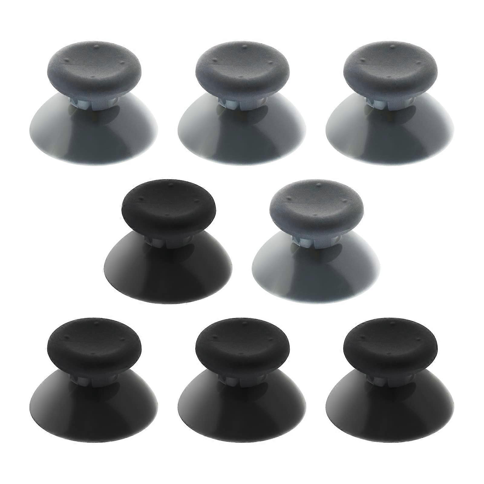 Replacement Joystick Caps, 8 Pieces, Compatible with Xbox 360 Controller, Black and Gray