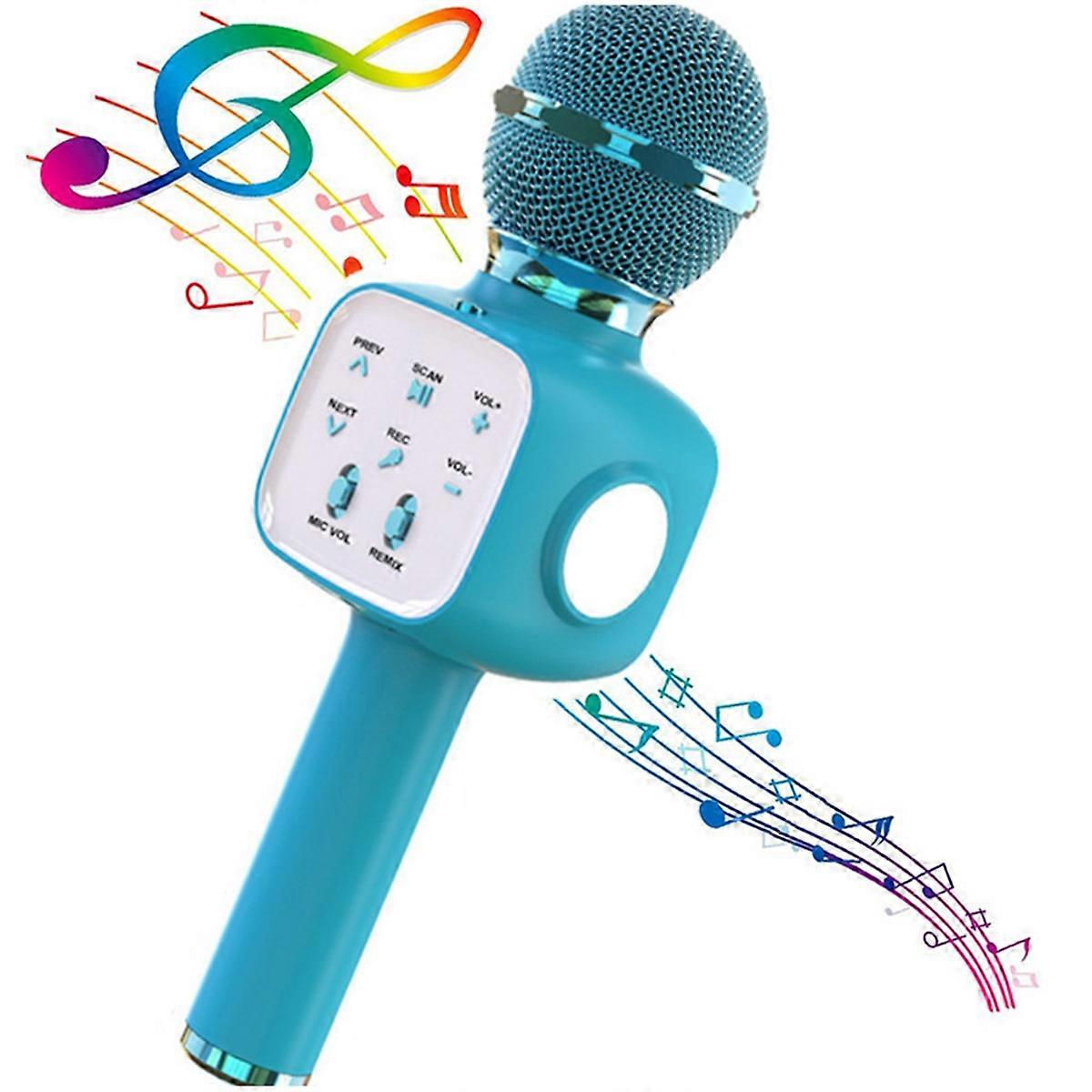 Bluetooth Wireless Professional Noise Reduction for Home KTV Party Kid Gift Blue