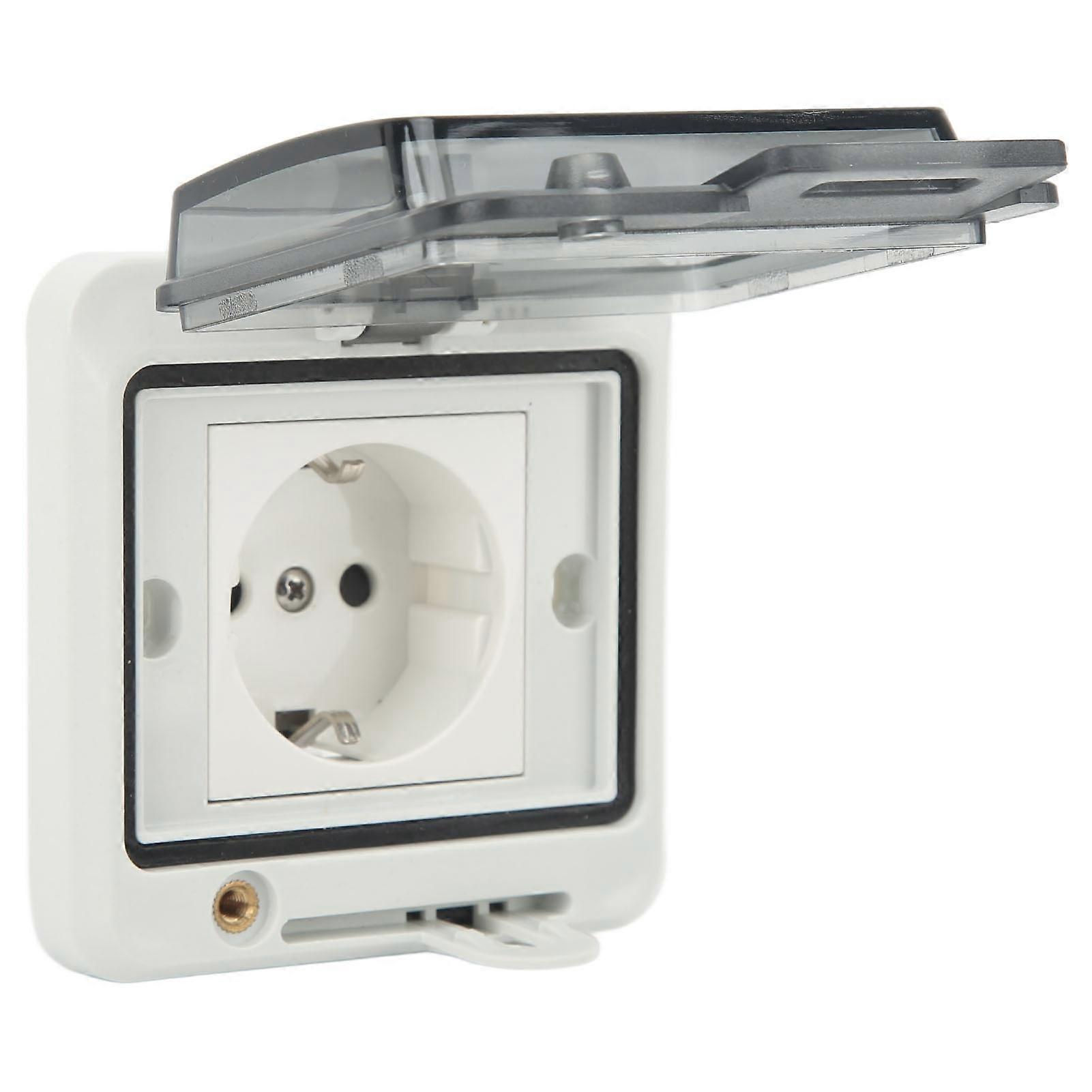 Standard IP66 Waterproof Wall Outlet Wall Mounted Concealed Plug Adapter Socket with PC Shell  16A