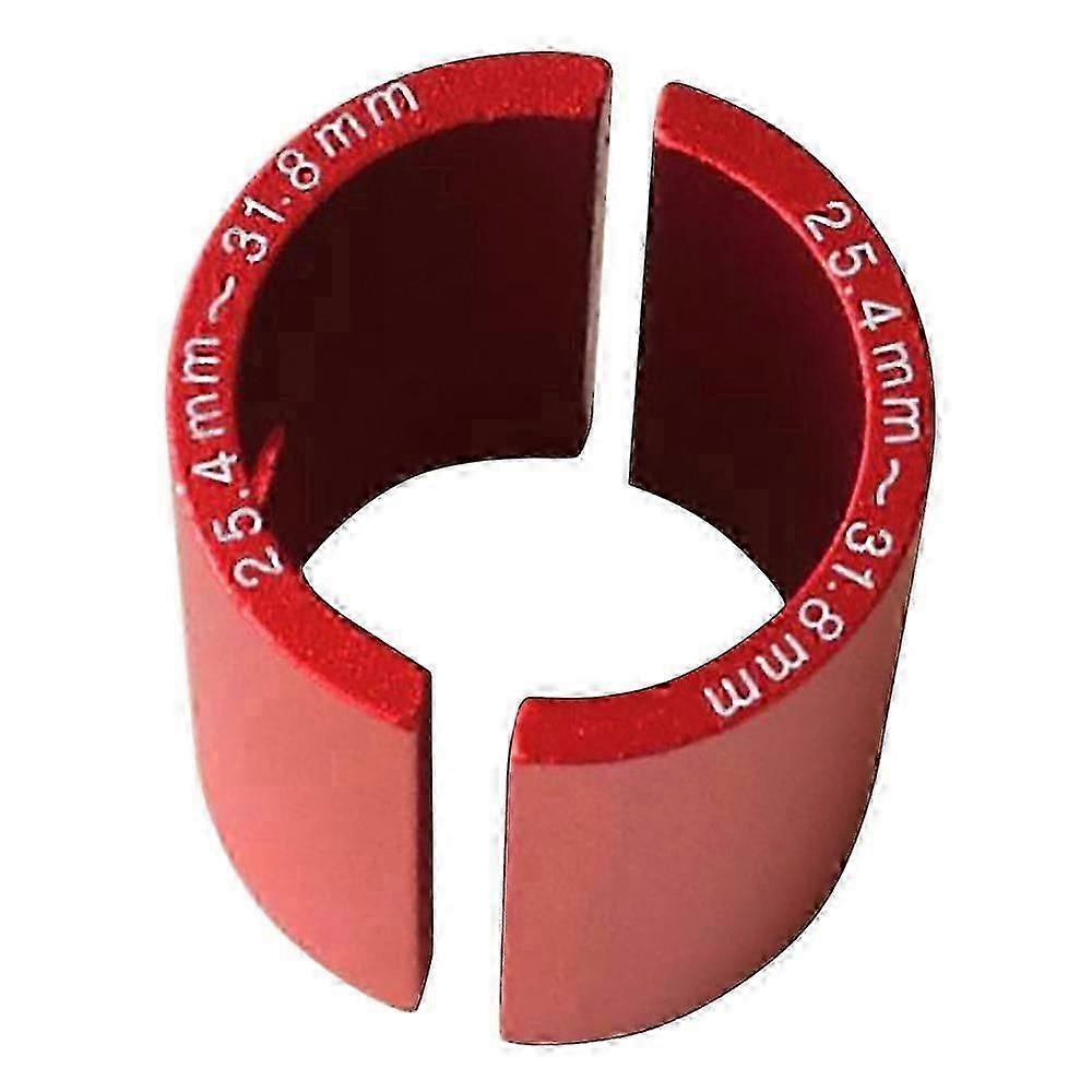 Bike Handlebar Bar Shim Spacer Stem Reducer Size Reducing Bushing Sleeve 25.4mm to 31.8mm Bar Bore Adapter Red