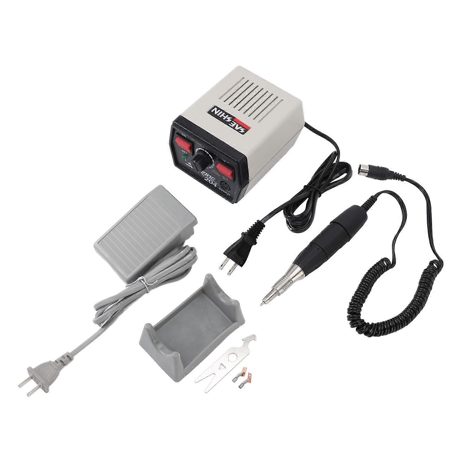 Micromotor Polishing Machine 35K RPM Speed Adjustable Electric Polisher with 102 Handle for Jewelry Ceramics Manicure US Plug 110V