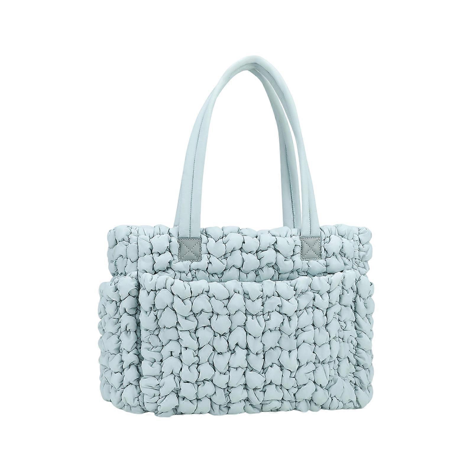 Trendy Handbag for Mom Nylon Fabric Water Resistant Feature Multiple Color Option Storage Bag Case  Blue and green