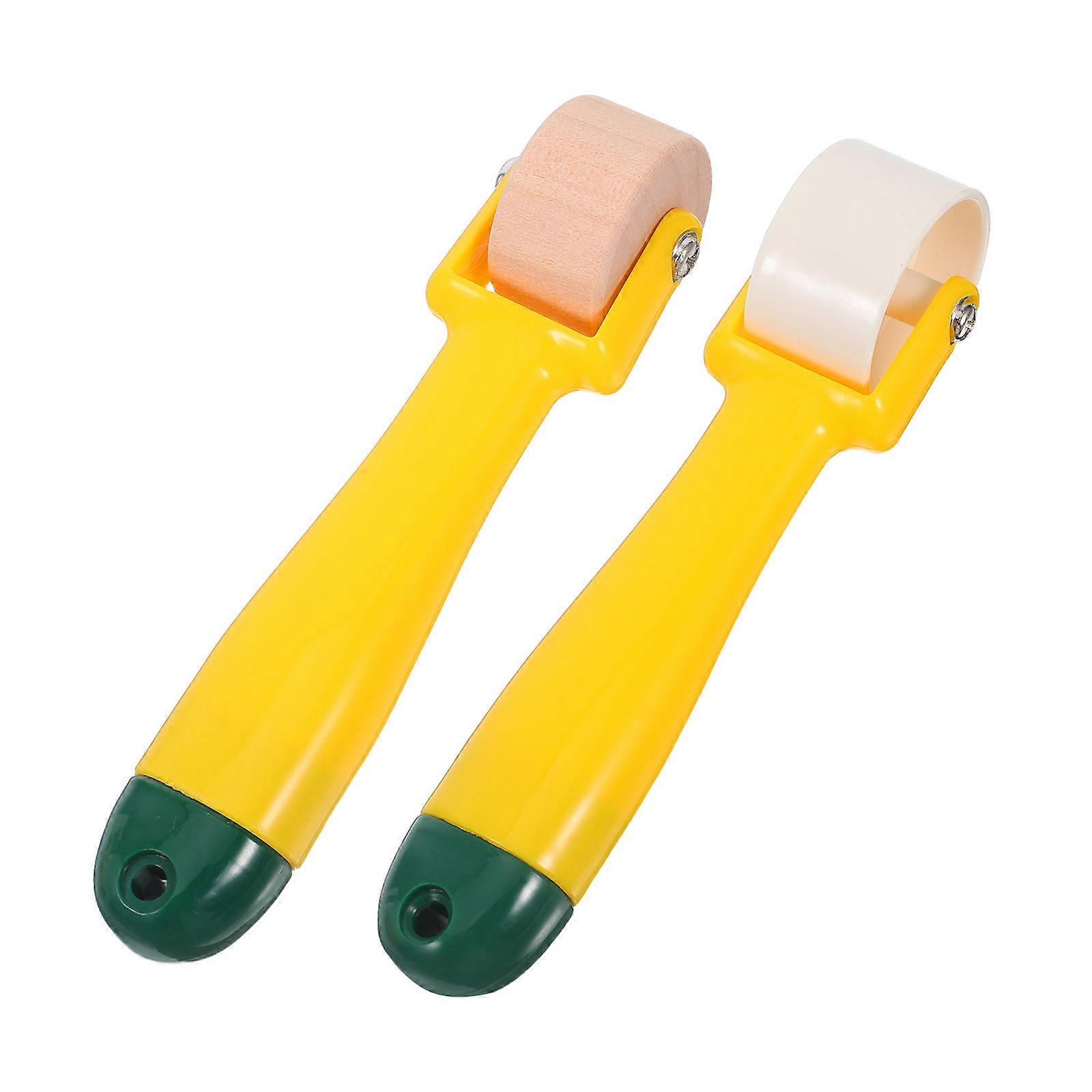 2 Pack Yellow Sewing Seam Rollers Portable Quilting Wheel Tools for Easy Pressing and Small Spaces