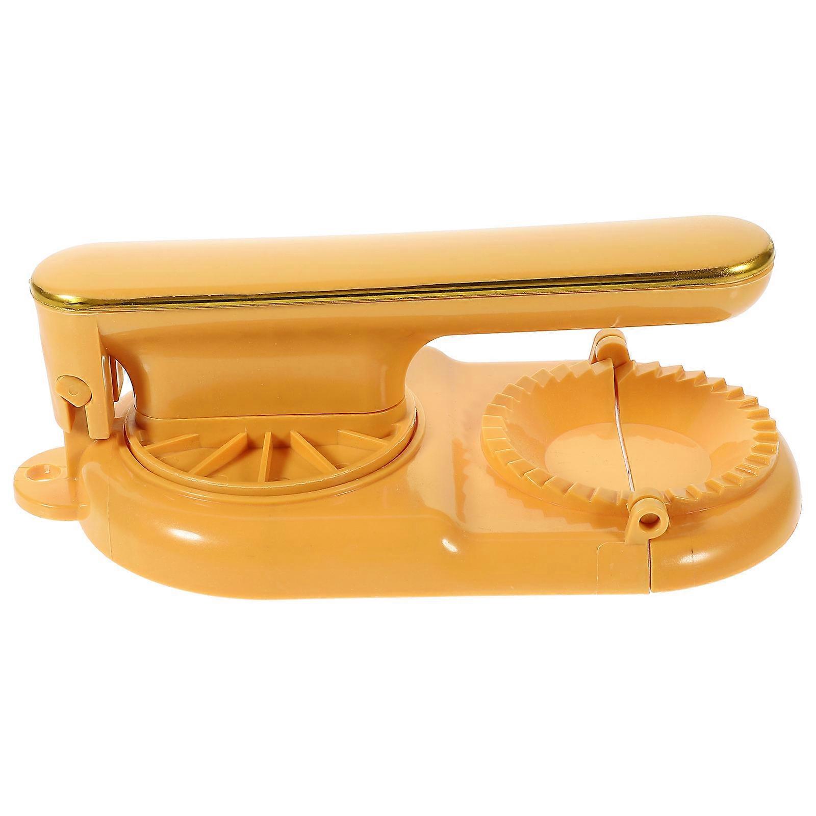 Yellow 2 in 1 Dumpling Maker for Baking Use PP Material Multifunctional Easy to Use