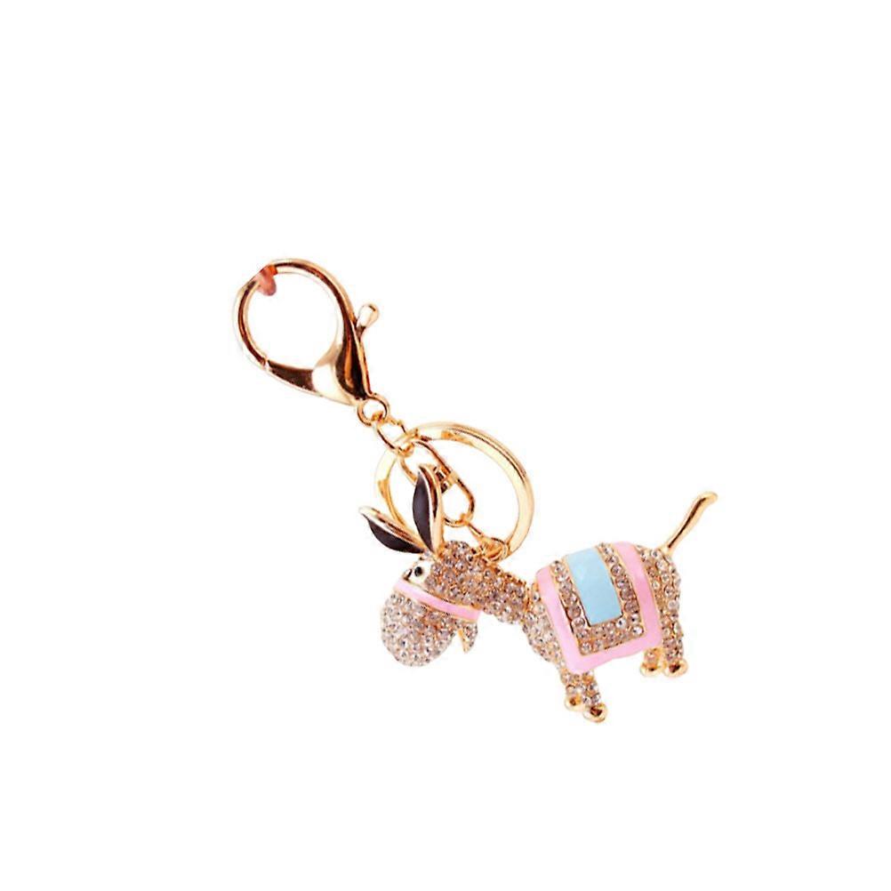 Here's a polished and professional product description for your **Adorable Pink Keyring Rhinestone Keychain**:
**1pc Adorable Pink Rhinestone