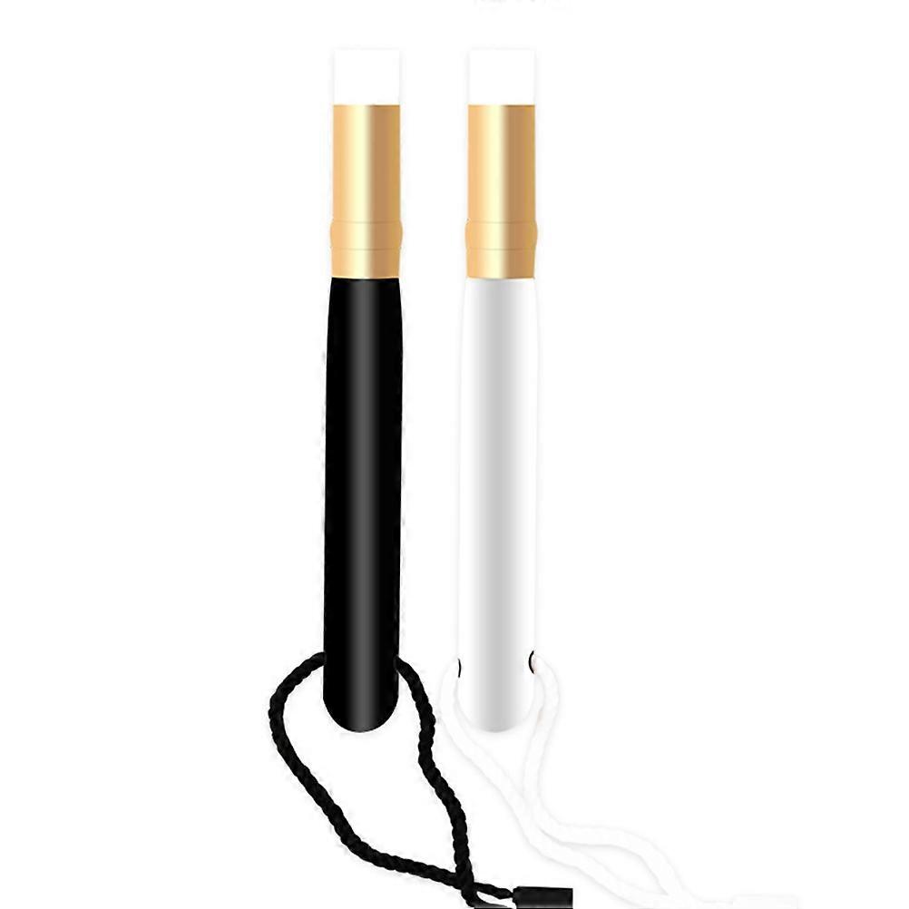 Black Nylon Makeup Brush for Cleaning Eyelids and Faces with Plastic Handle 8 Pieces