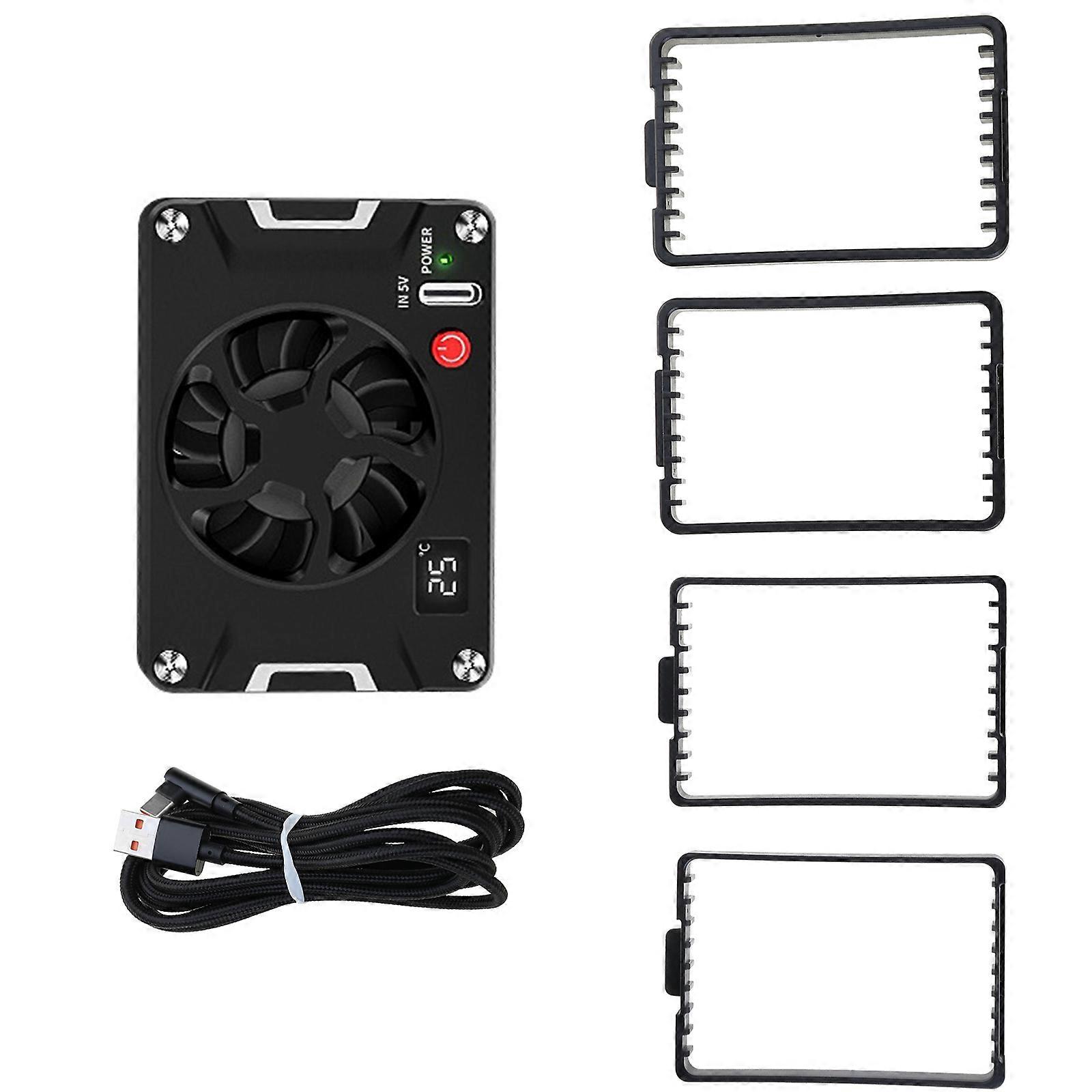 Advanced Camera Coolers with Temperature Monitors,for 90D,XS10/XH2S A7C2/A7M4/A6700/ZVE1/70D,Cameras for Extended Use Multicolor