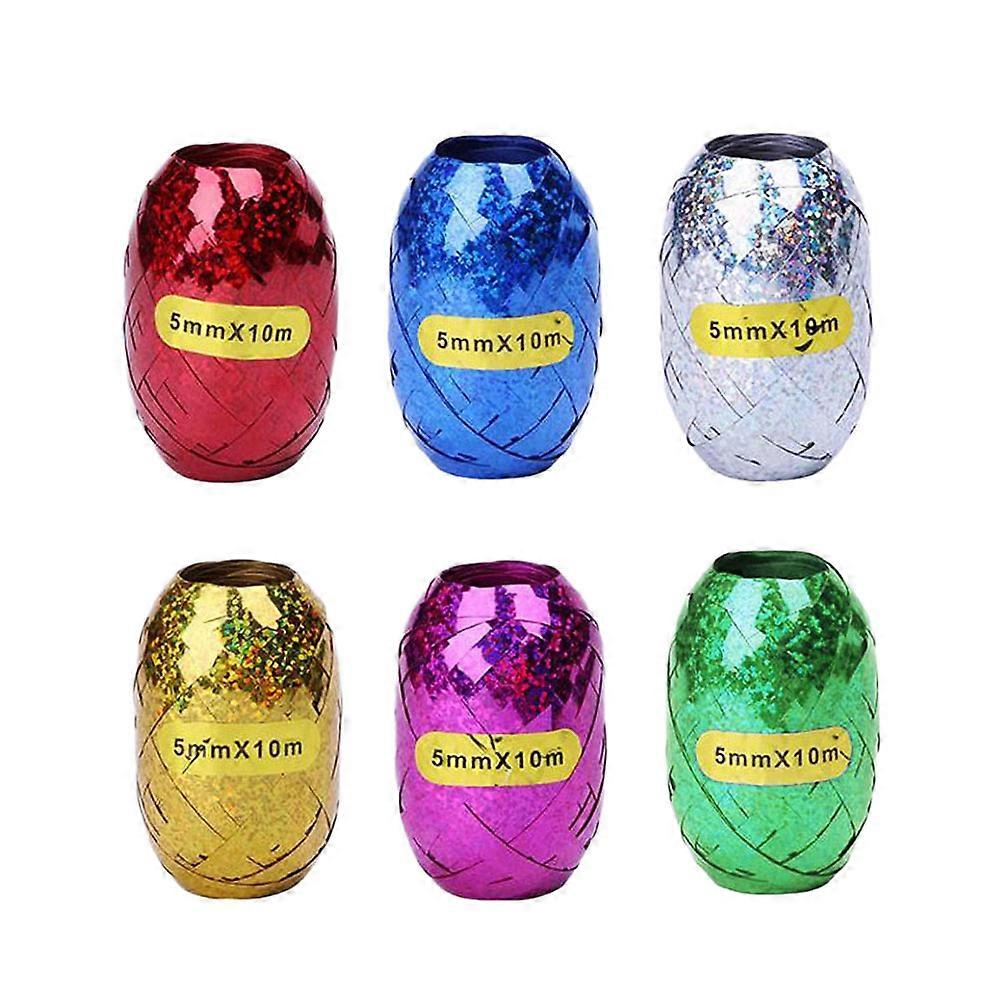 12 Pcs Holographic Curling Ribbons for Balloons, Presents, Weddings, Parties, and Decorations – Easy to Use and Store